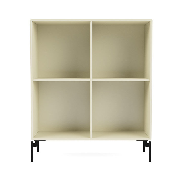 Montana Show Bookcase With Legs, Vanilla/Black