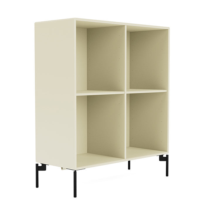 Montana Show Bookcase With Legs, Vanilla/Black