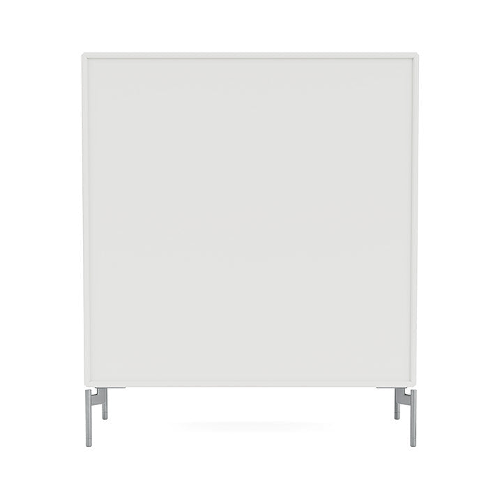 Montana Show Bookcase With Legs, White/Matt Chrome