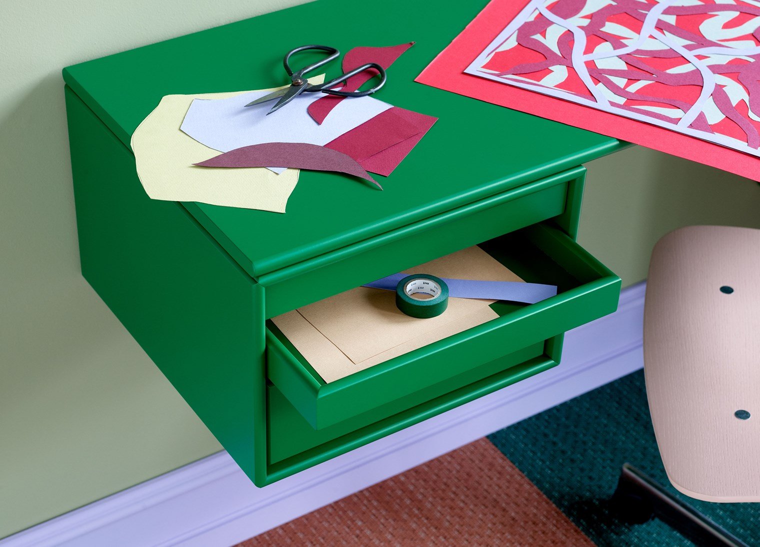 Montana Workshop Work Desk, Pine Green