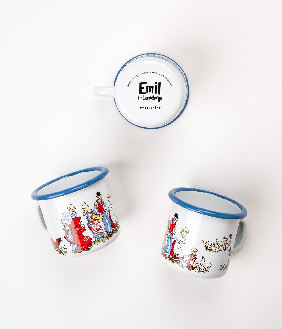 Muurla Emil Of Lönnerberga Enamel Mug, The Family