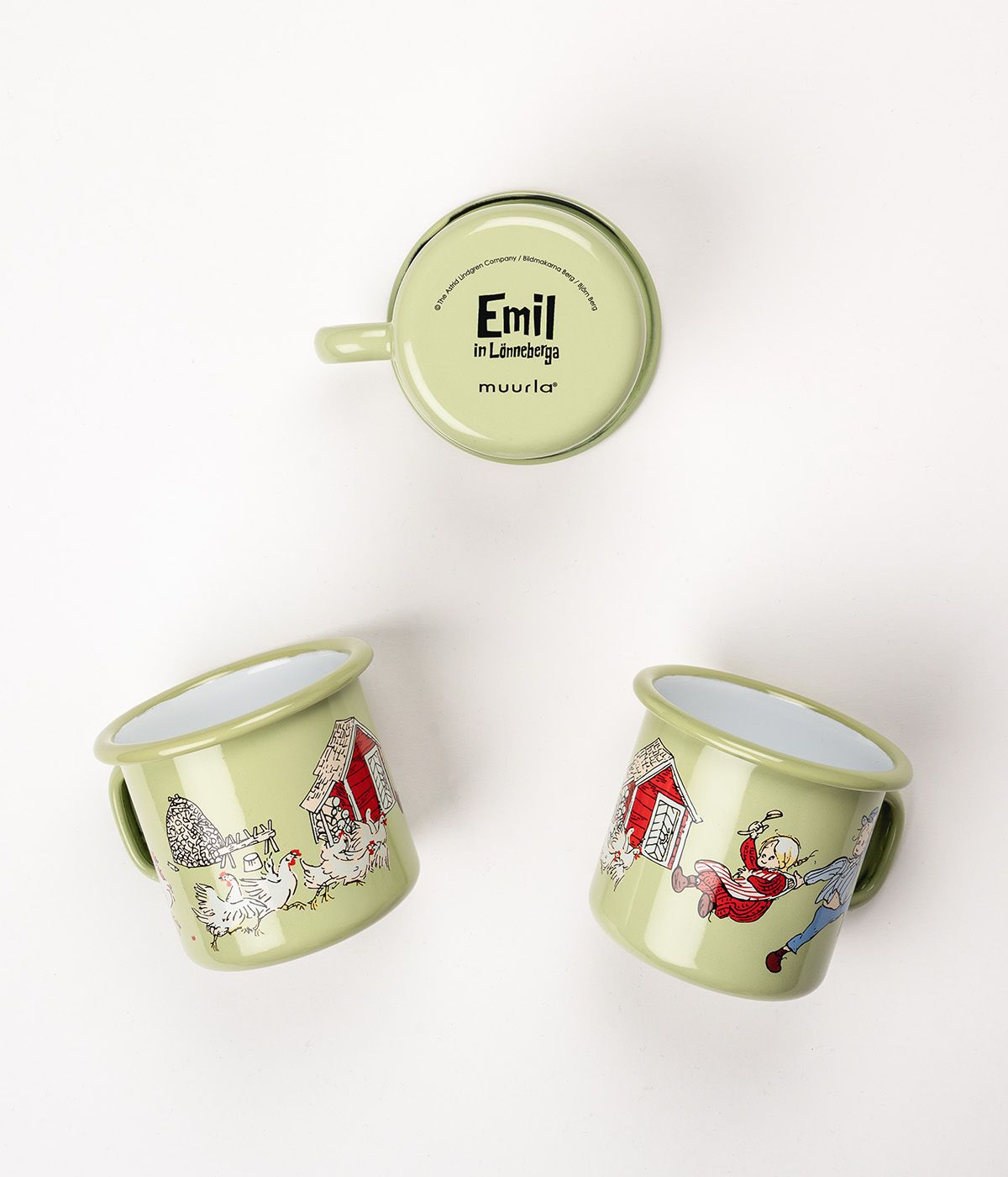 Muurla Emil Of Lönnerberga Enamel Mug, Emil&Ida