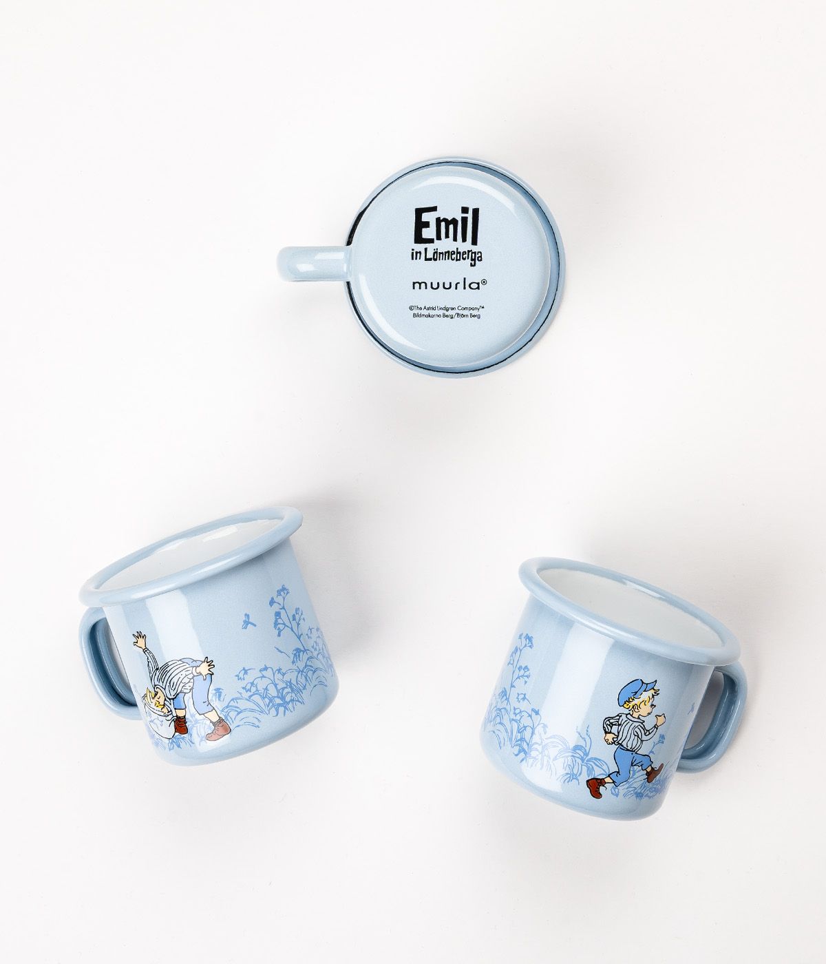 Muurla Emil Of Lönnerberga Enamel Mug Emil Light Blue, 1,5 Dl