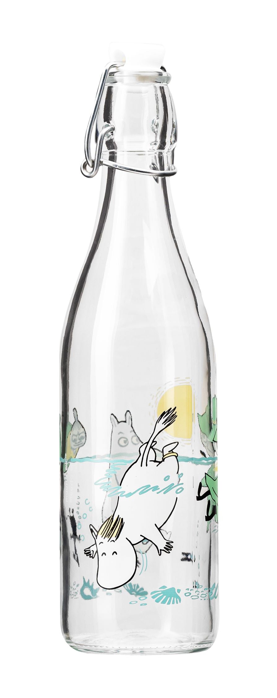 Muurla Moomin Glass Bottle, Fun In The Water