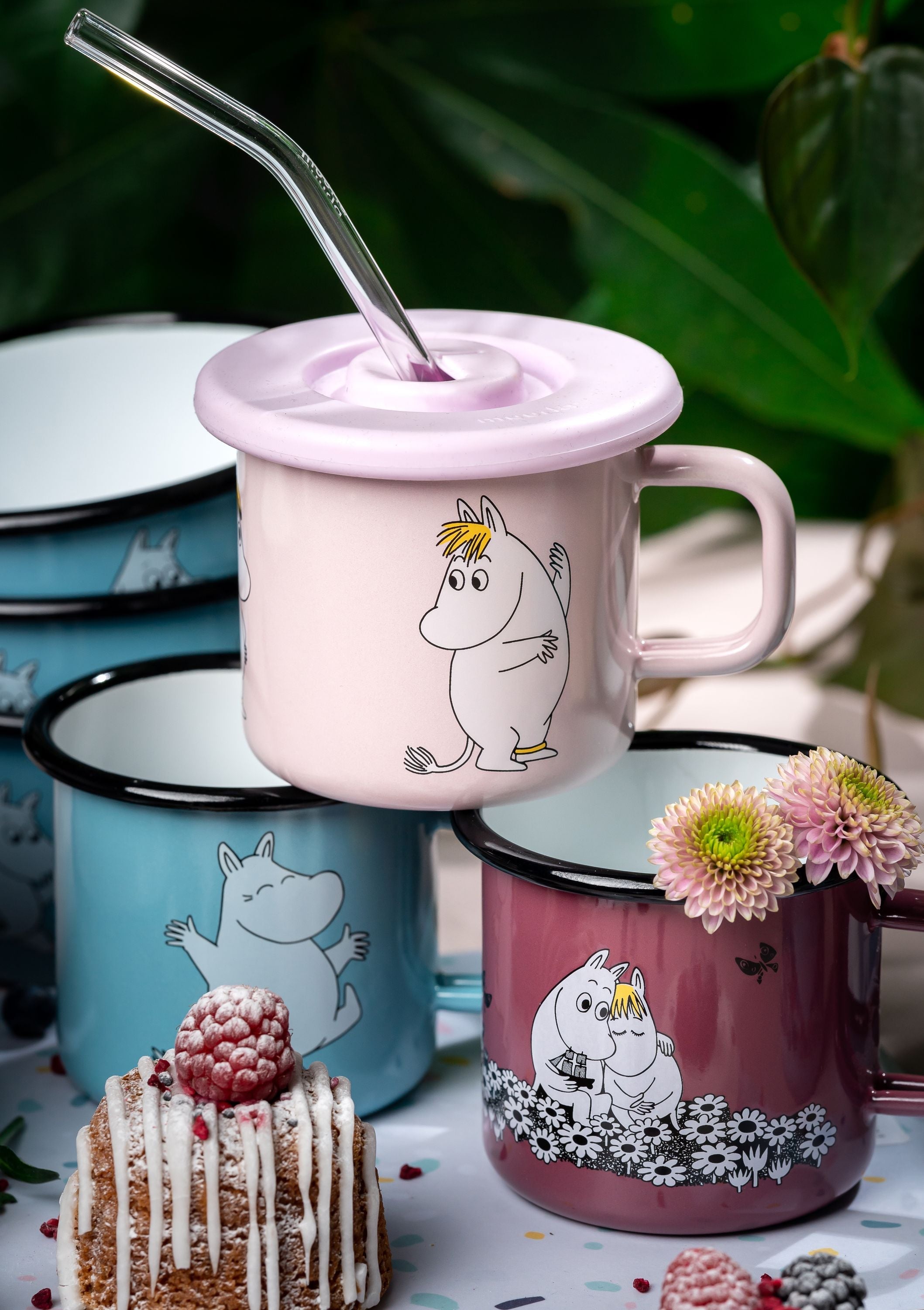 Muurla Moomin Retro Enamel Mug, Together Forever