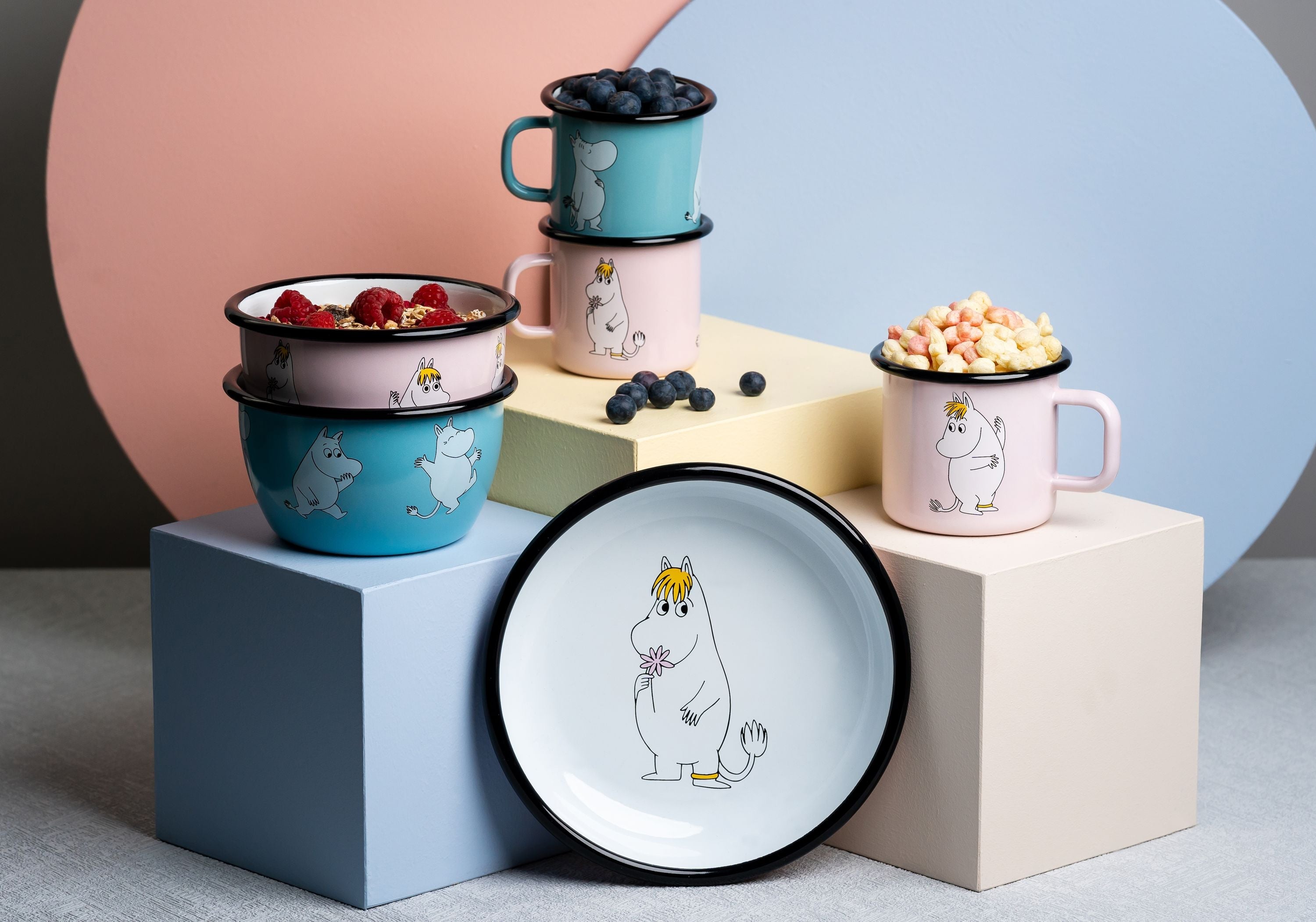 Muurla Moomin Retro Enamel Bowl, Moomin