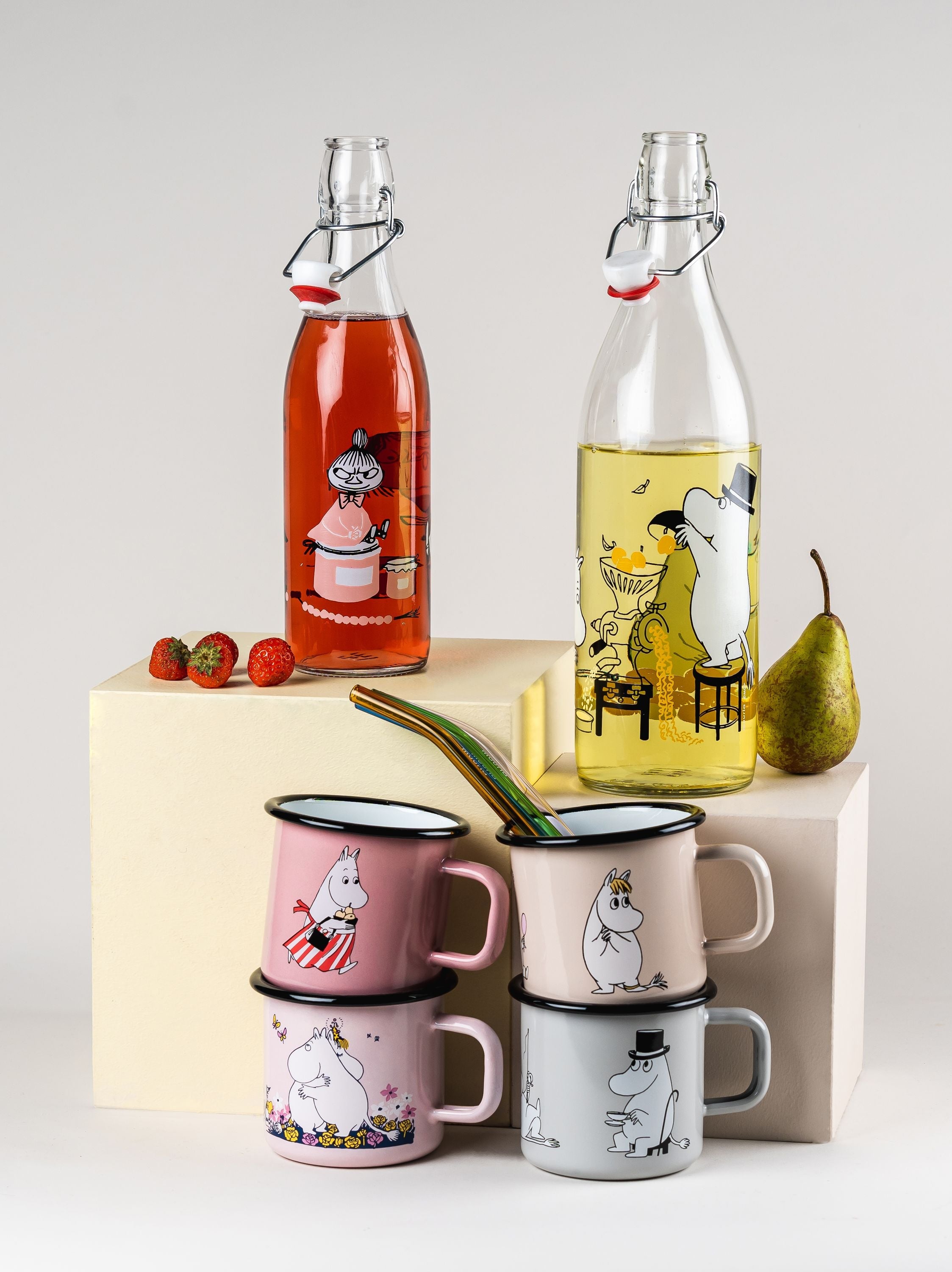 Muurla Moomin Glass Bottle, Fruits