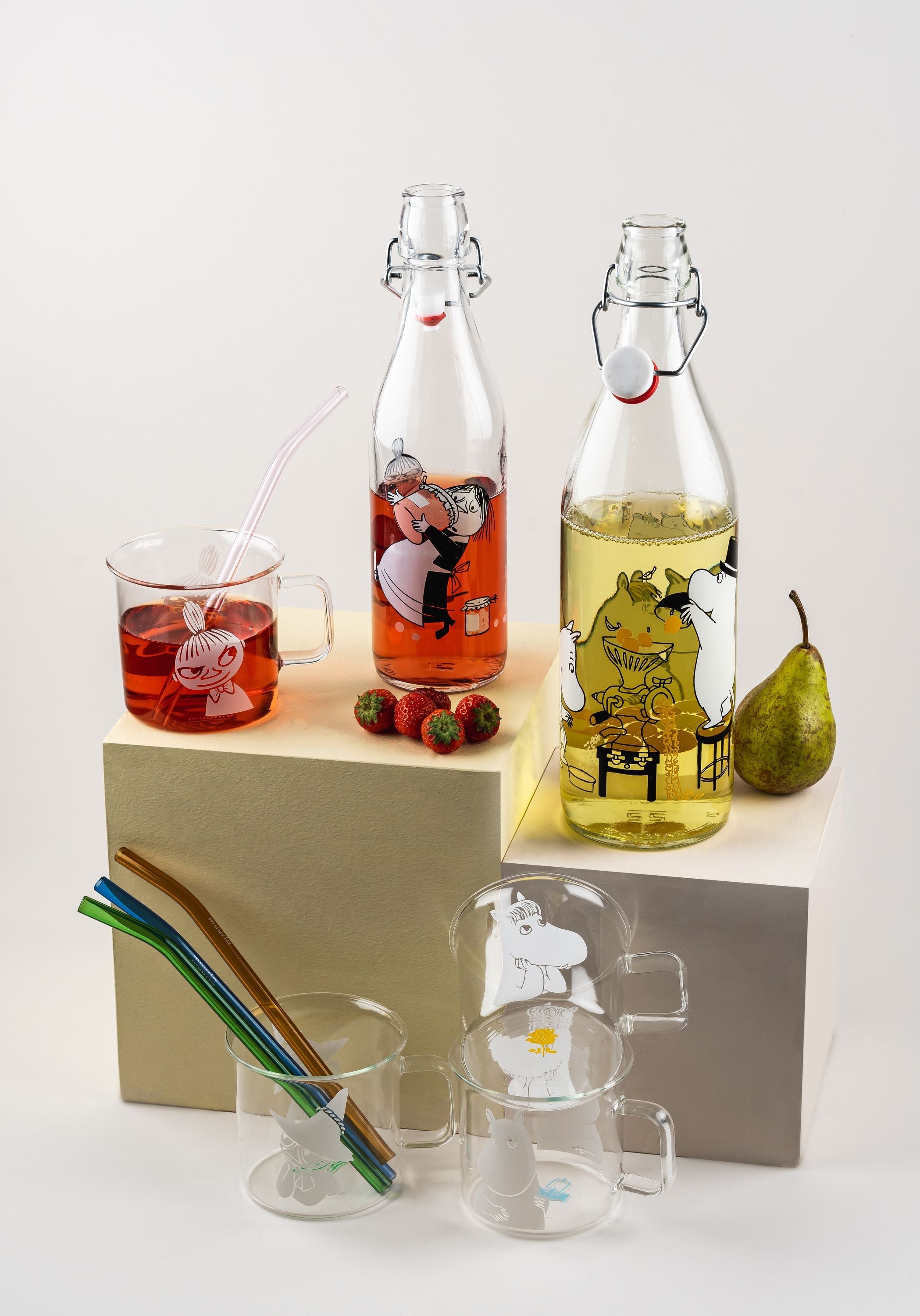 Muurla Moomin Glass Bottle, Fruits