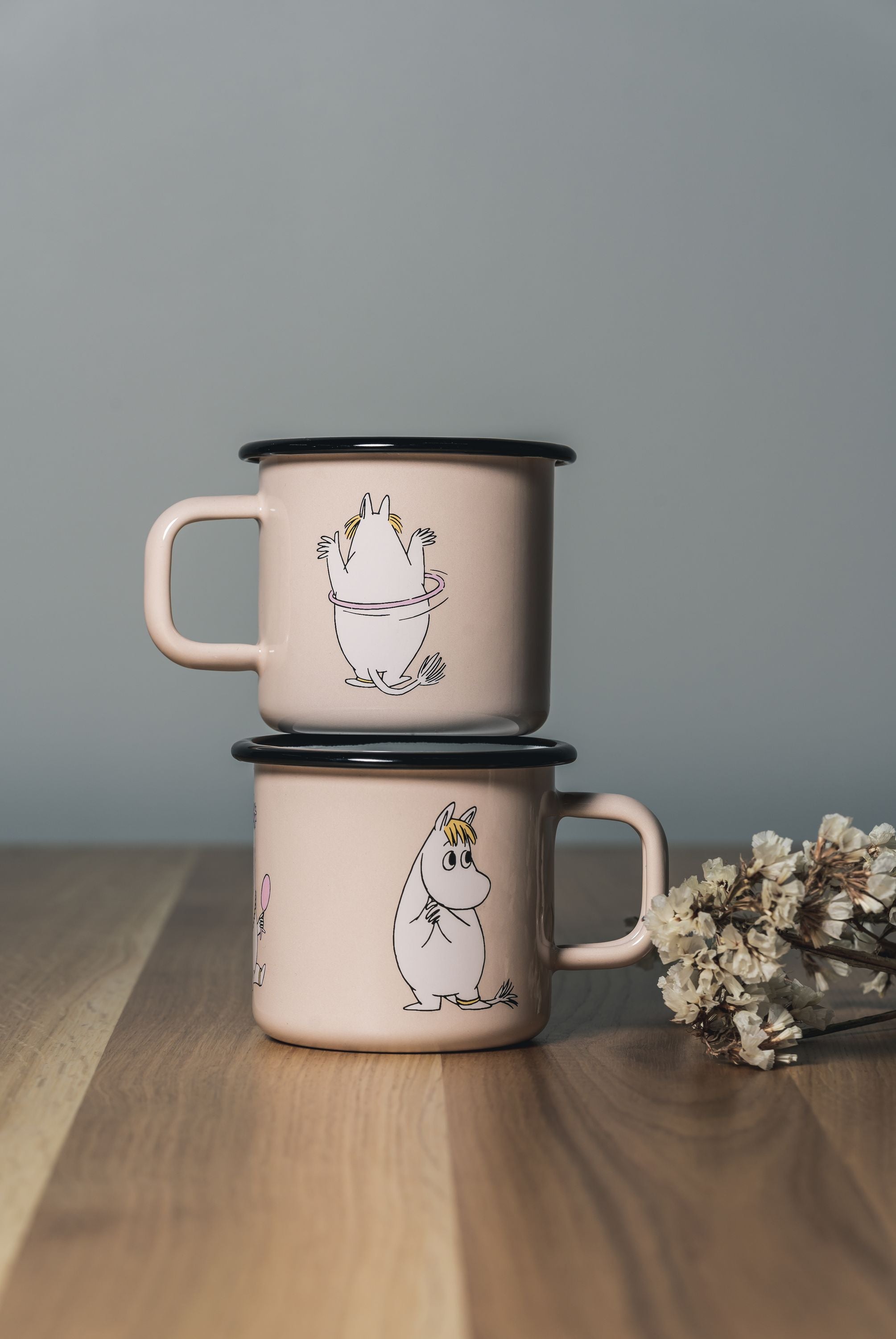 Muurla Moomin Retro Enamel Mug, Snorkmaiden, Beige