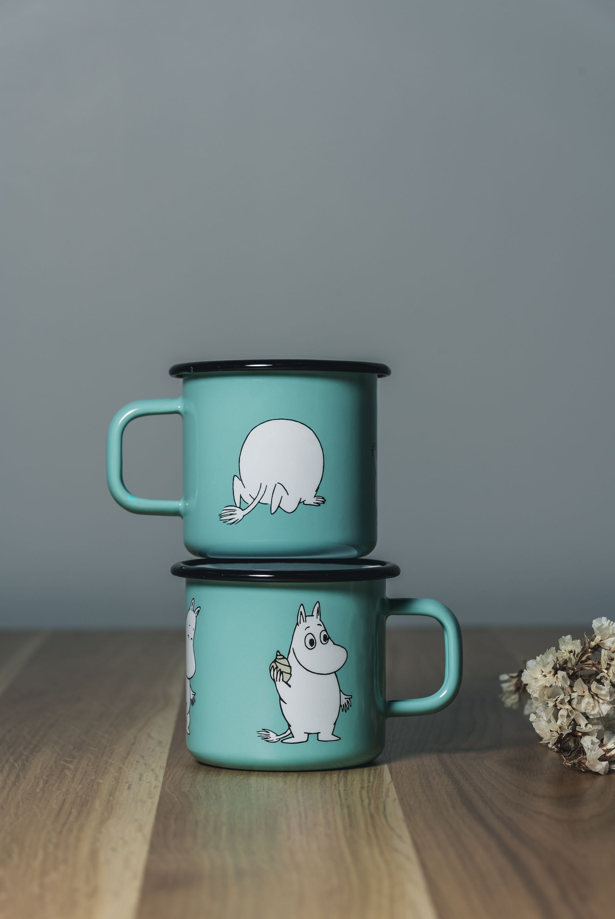 Muurla Moomin Retro Enamel Mug, Moomin, Mint