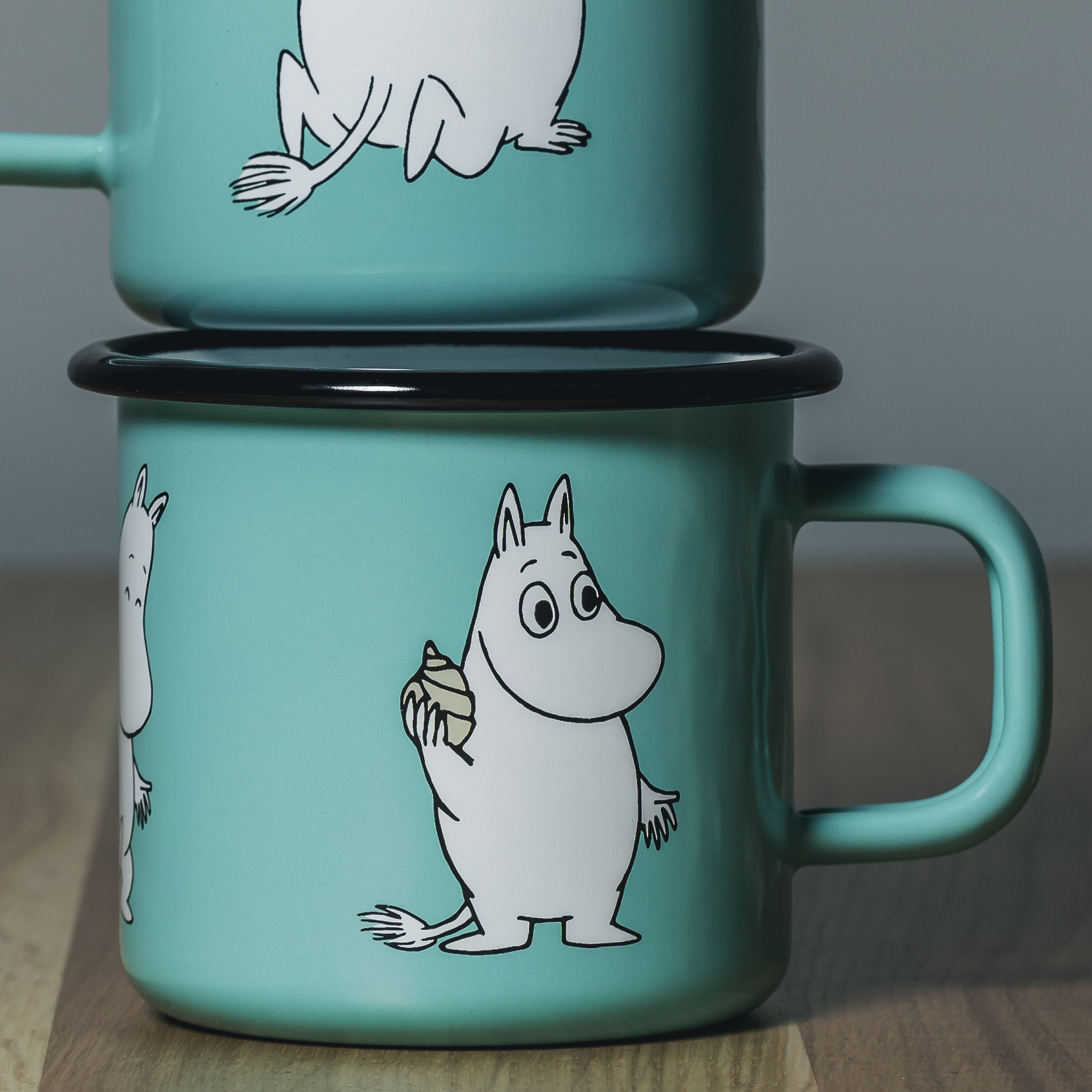 Muurla Moomin Retro Enamel Mug, Moomin, Mint