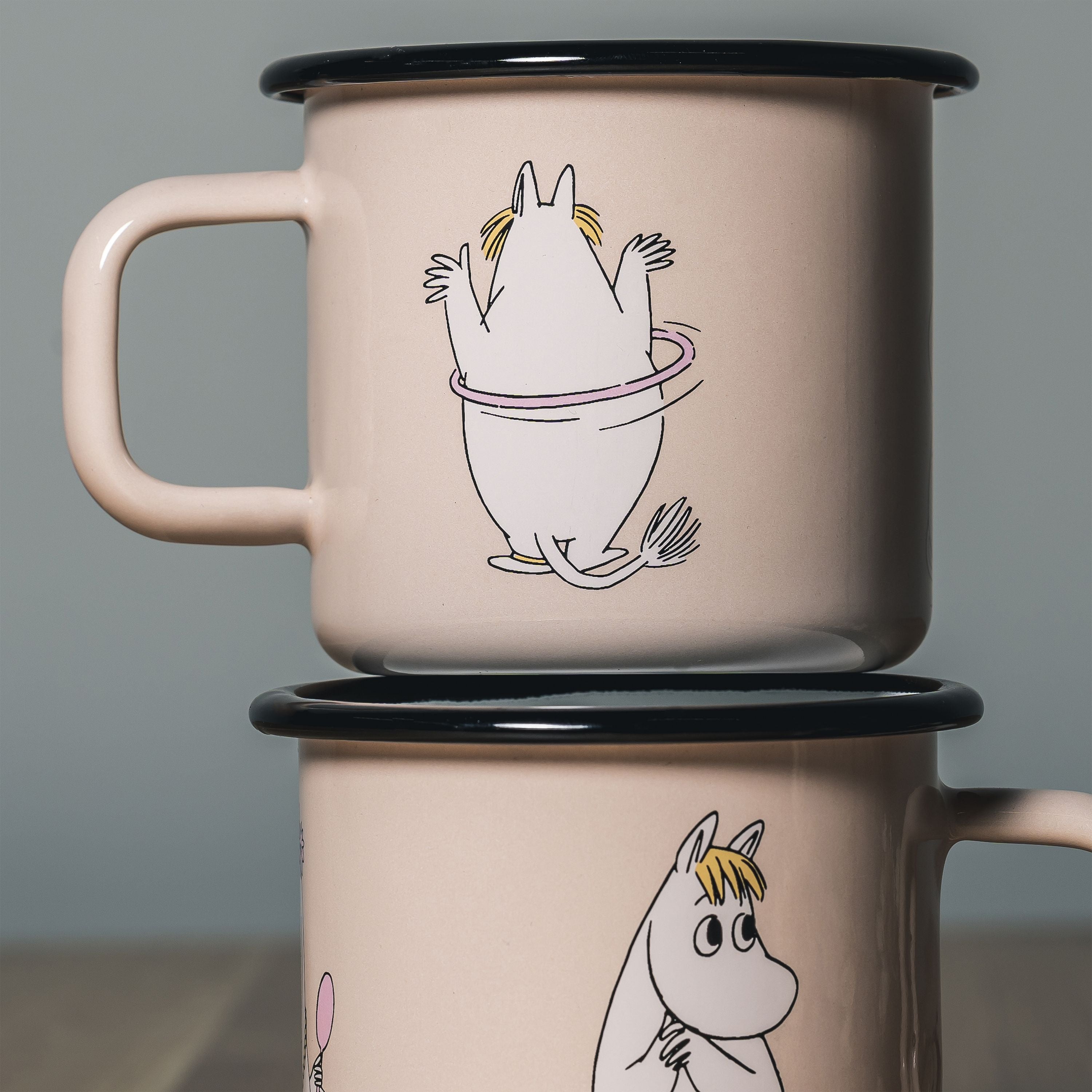 Muurla Moomin Retro Enamel Mug, Snorkmaiden, Beige