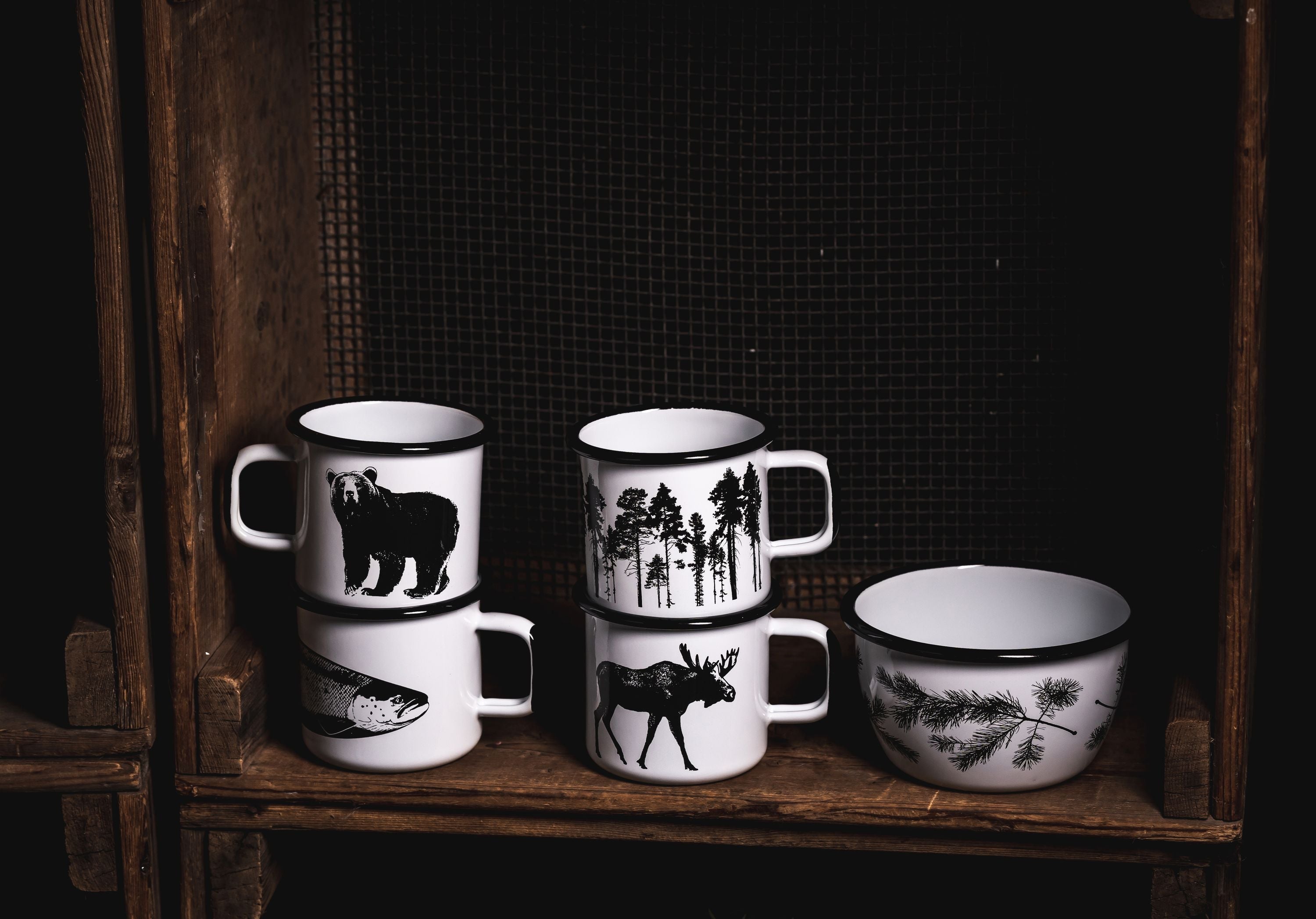 Muurla Nordic Enamel Mug, The Bear