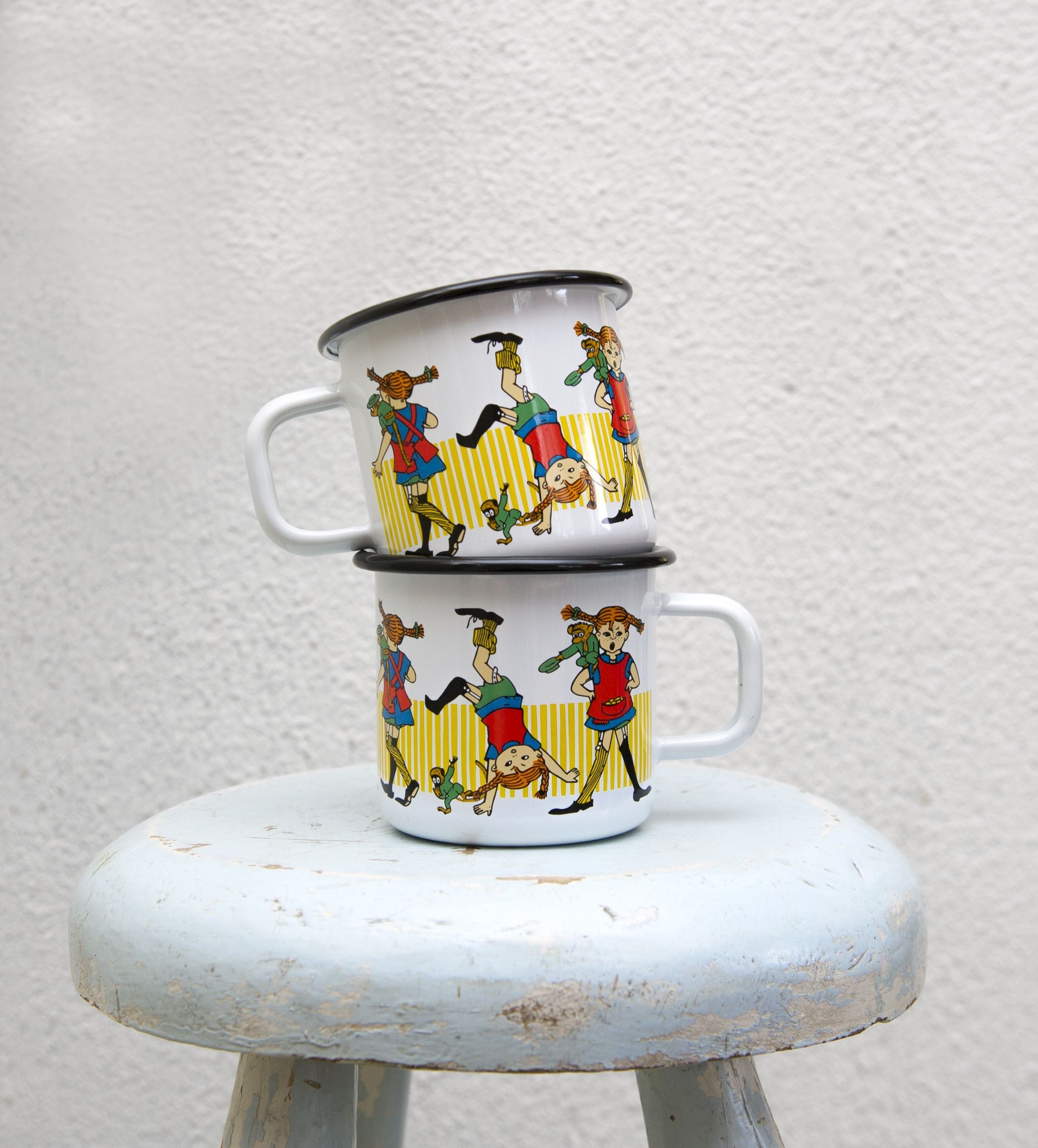 Muurla Pippi Longstocking Enamel Mug, Pippi Longstocking