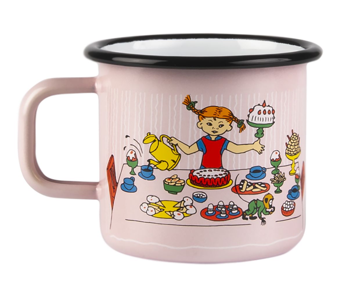 Muurla Pippi Longstocking Enamel Mug, Pippi's Birthday