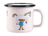 Muurla Pippi Longstocking Enamel Mug, Pippi And The Horse, Pink