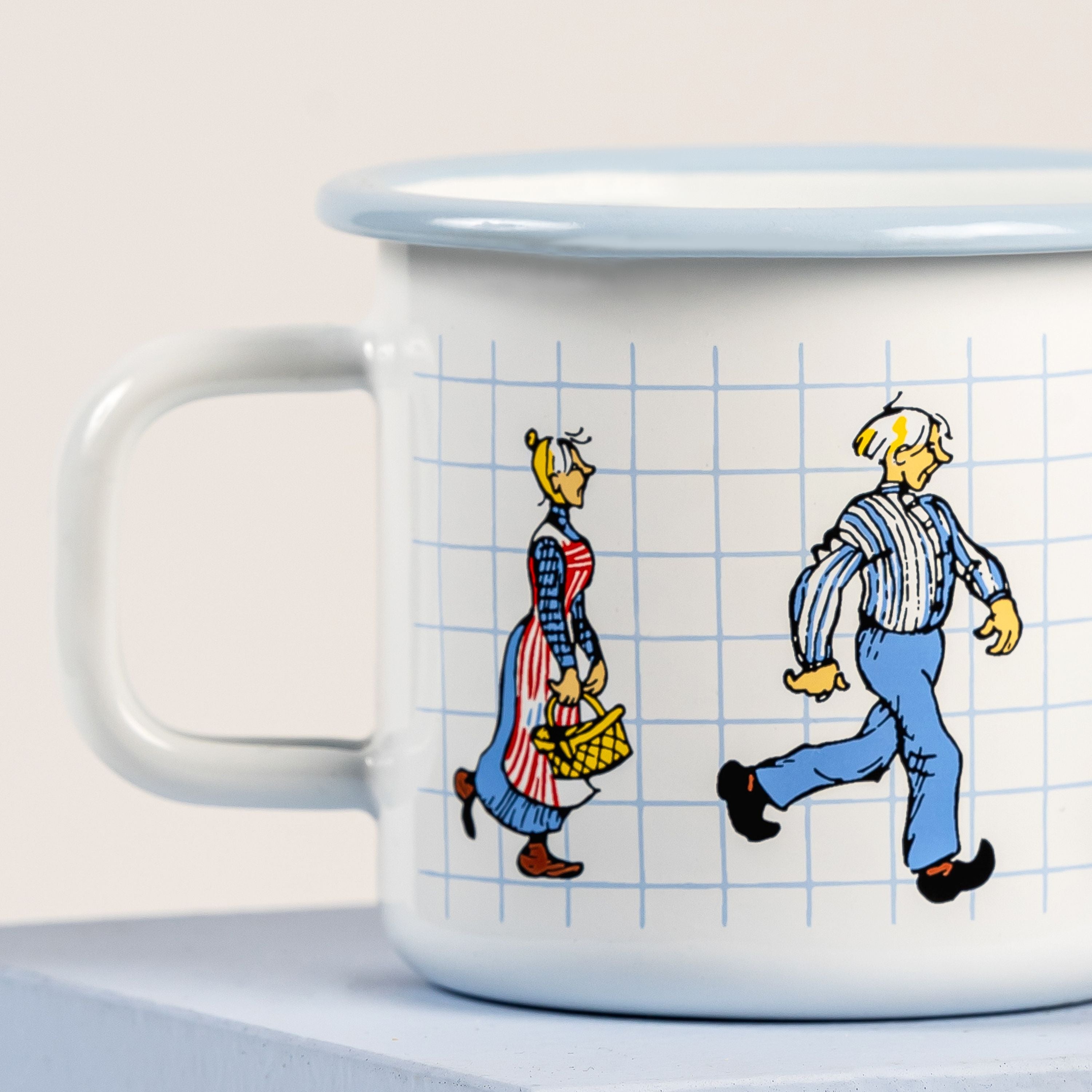 Muurla Emil Of Lönnerberga Enamel Mug, The Katthult Folks