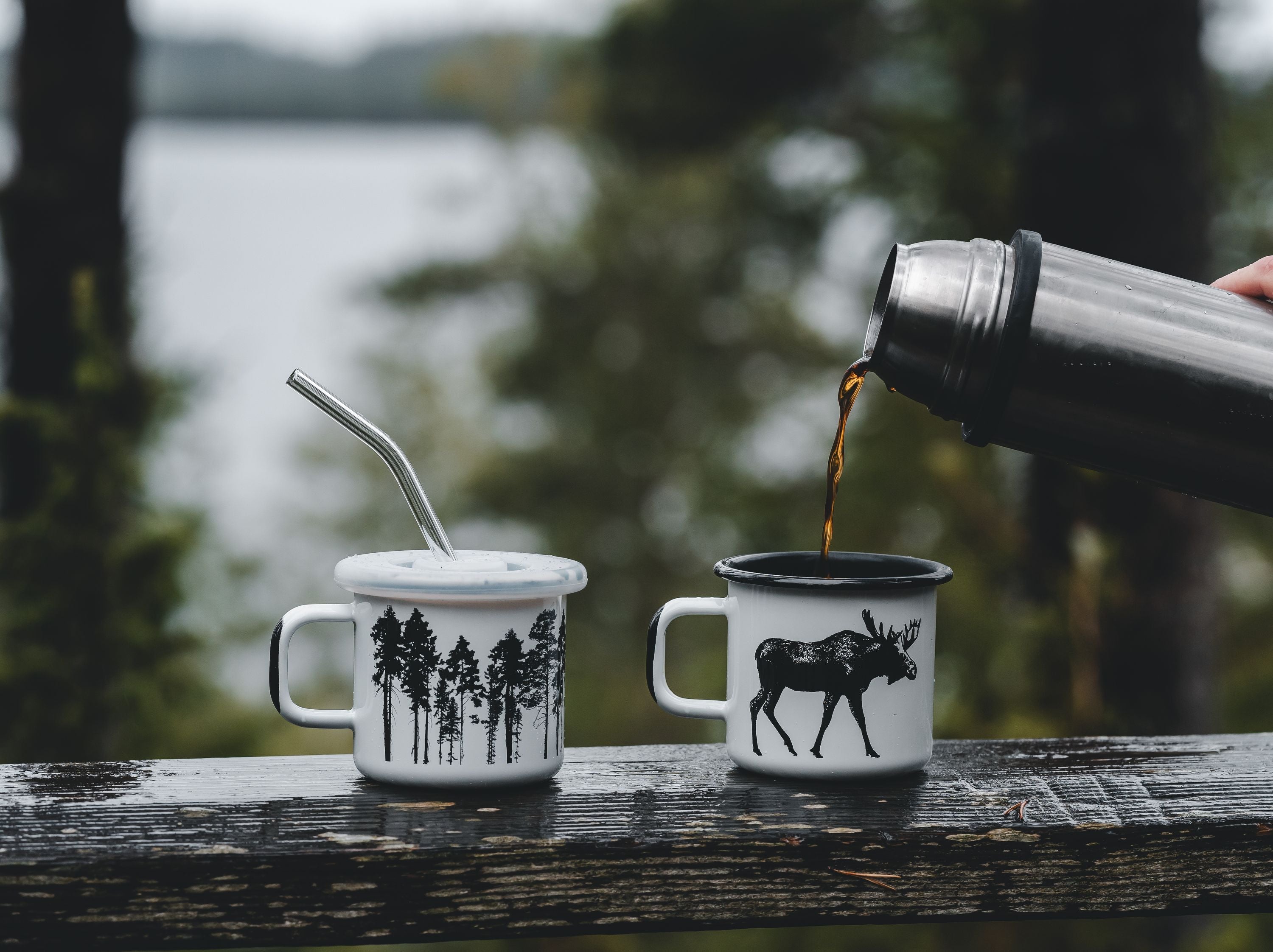 Muurla Nordic Enamel Mug, The Forest