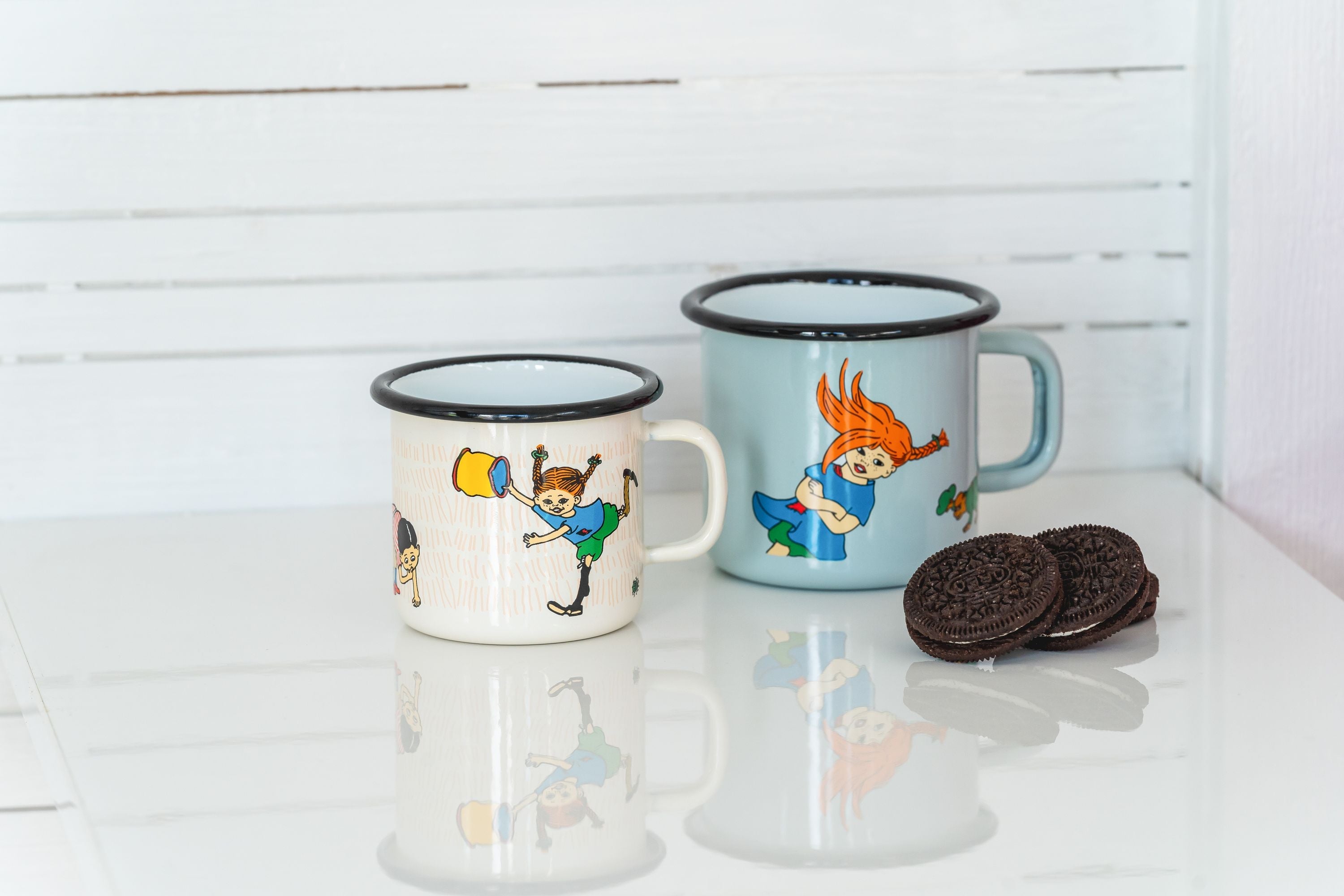 Muurla Pippi Longstocking Enamel Mug, The Strongest Girl In The World