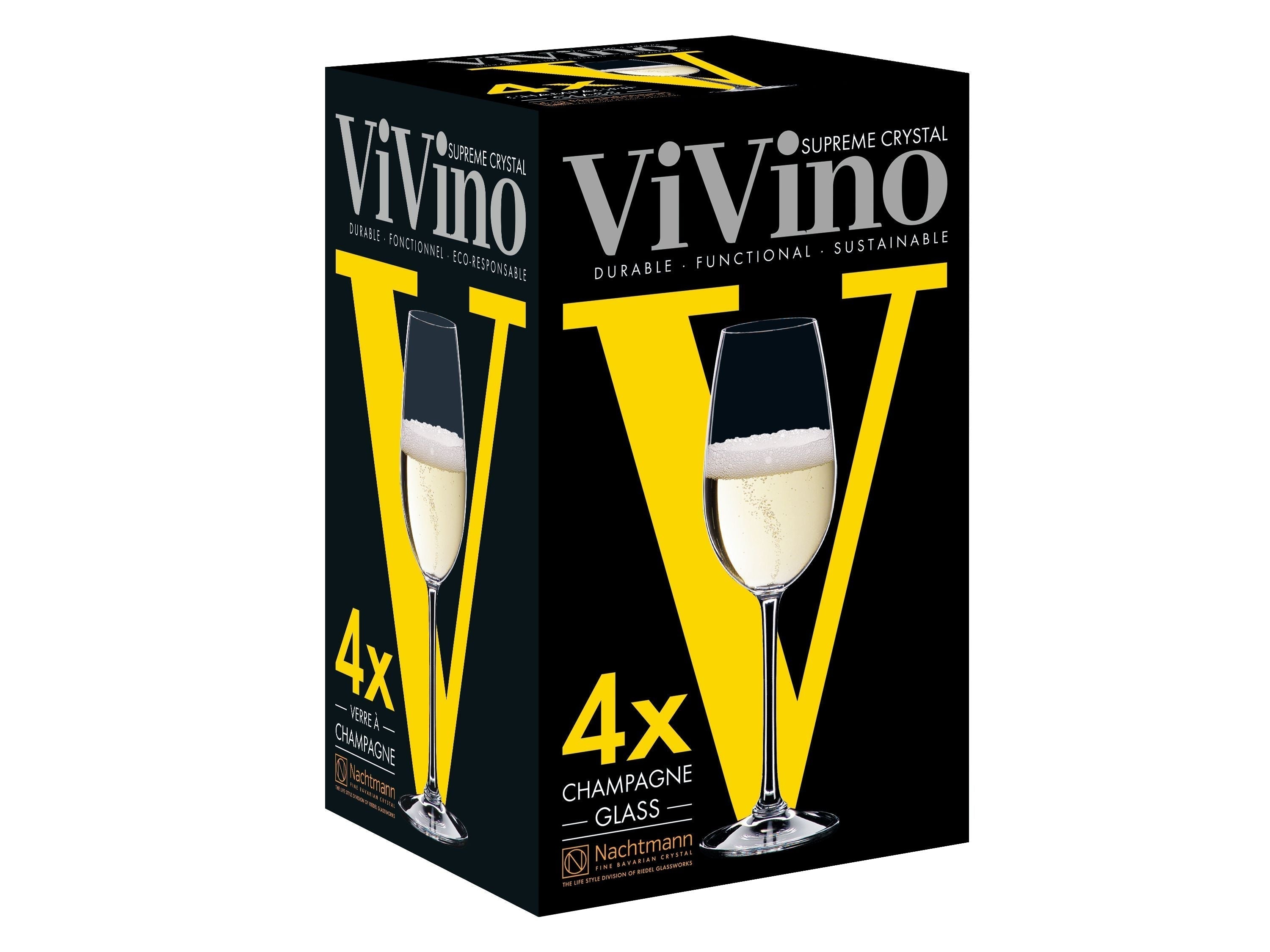 Nachtmann Vi Vino Champagne Glass 260 Ml, Set Of 4