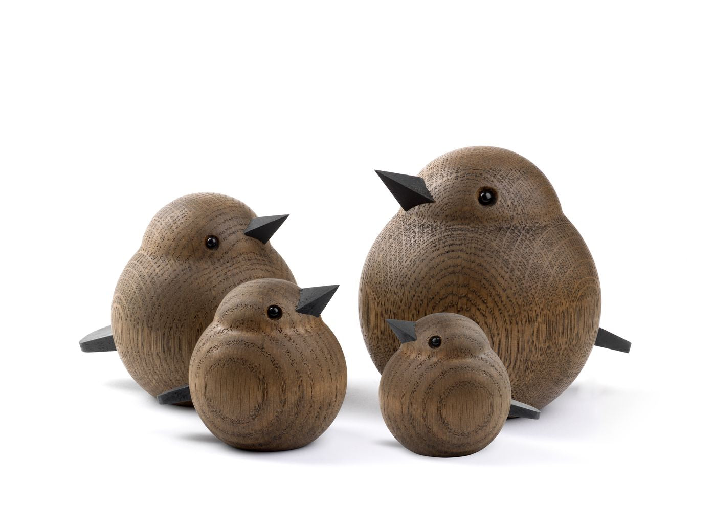 Novoform Design Baby Sparrow Decorative Figure, Dark Stained Oak