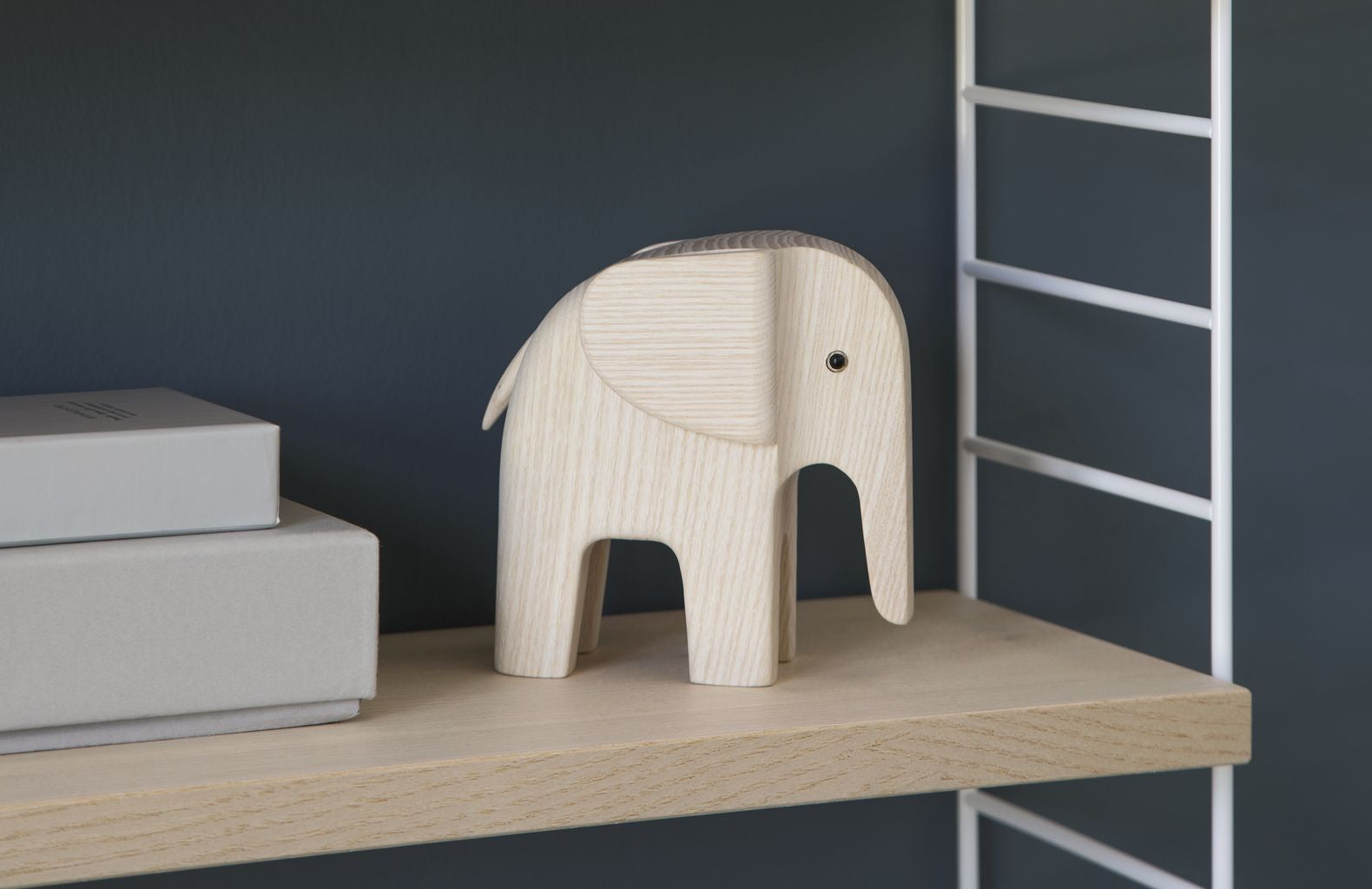 Novoform Design Elephant Decorative Figure, Natural Ash