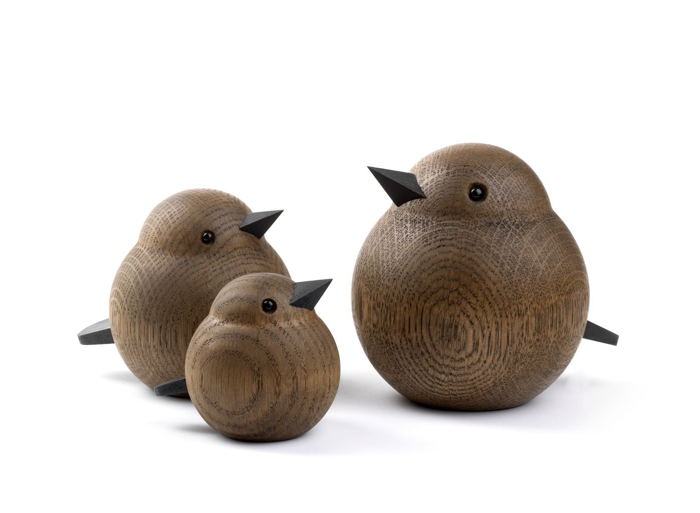 Novoform Design Mini Sparrow Decorative Figure, Dark Stained Oak