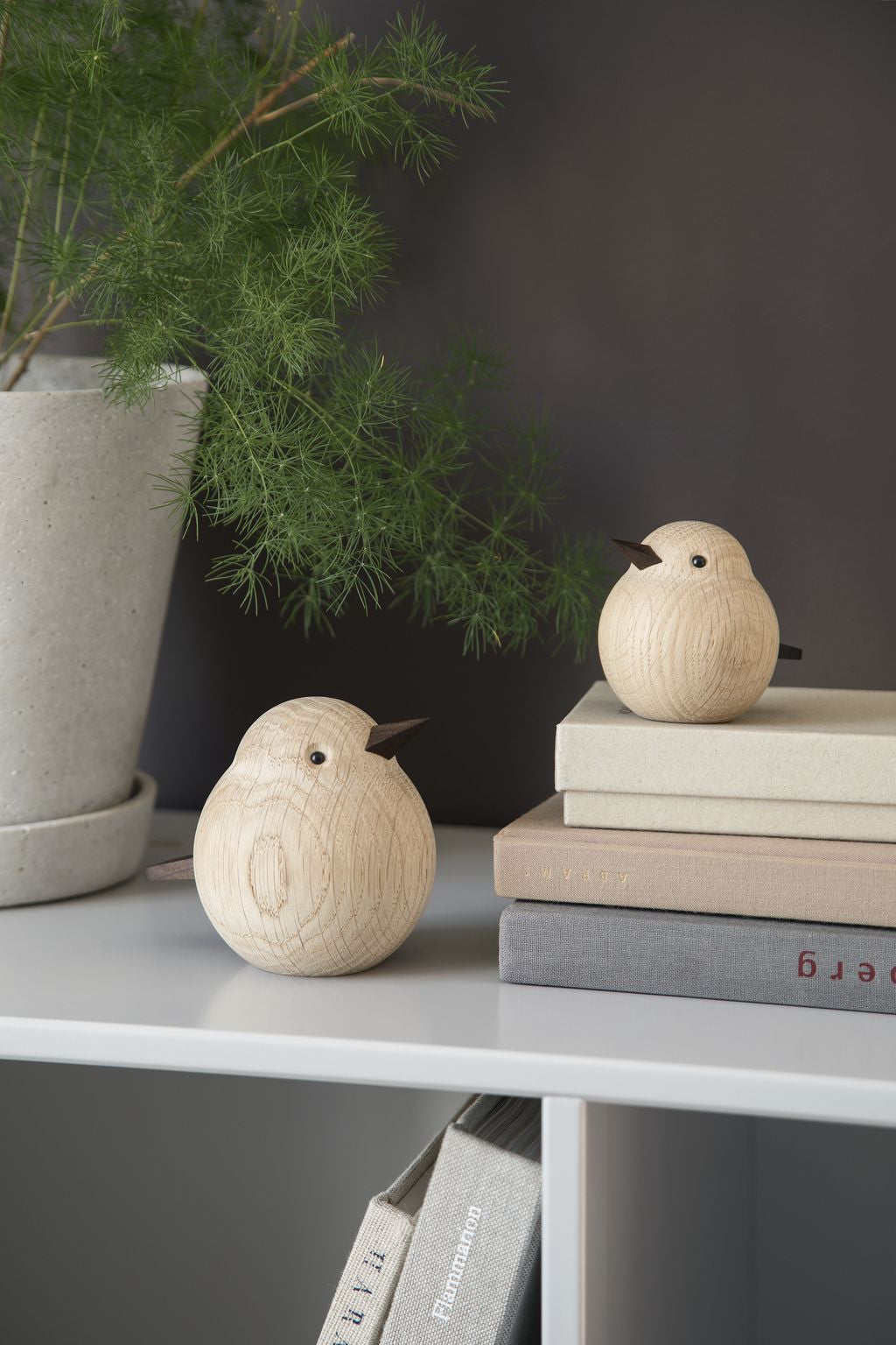 Novoform Design Mini Sparrow Decorative Figure, Natural Oak