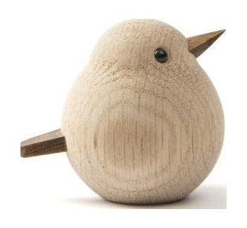 Novoform Design Mini Sparrow Decorative Figure, Natural Oak