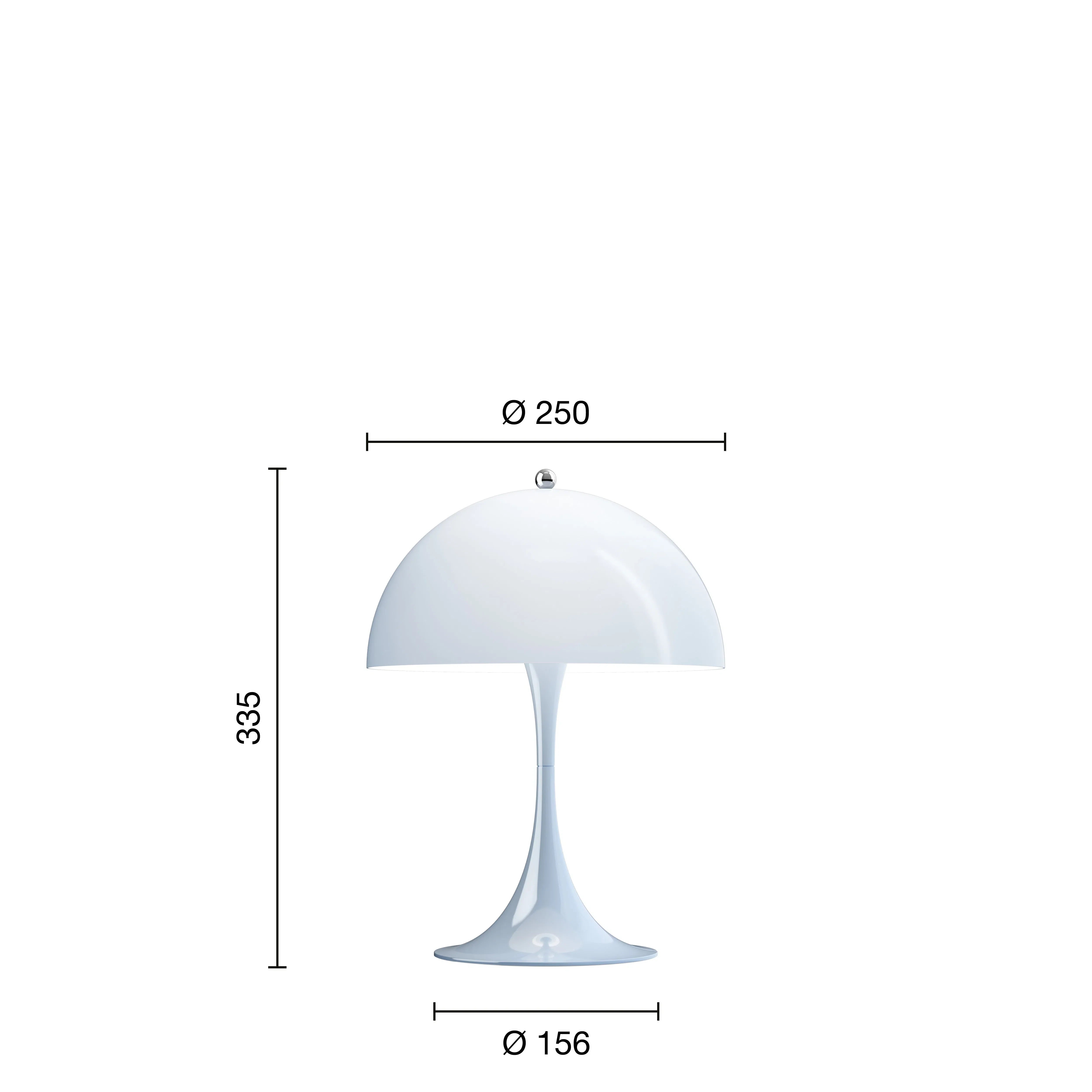 Louis Poulsen Panthella 250 Portable Table Lamp, Pale Blue