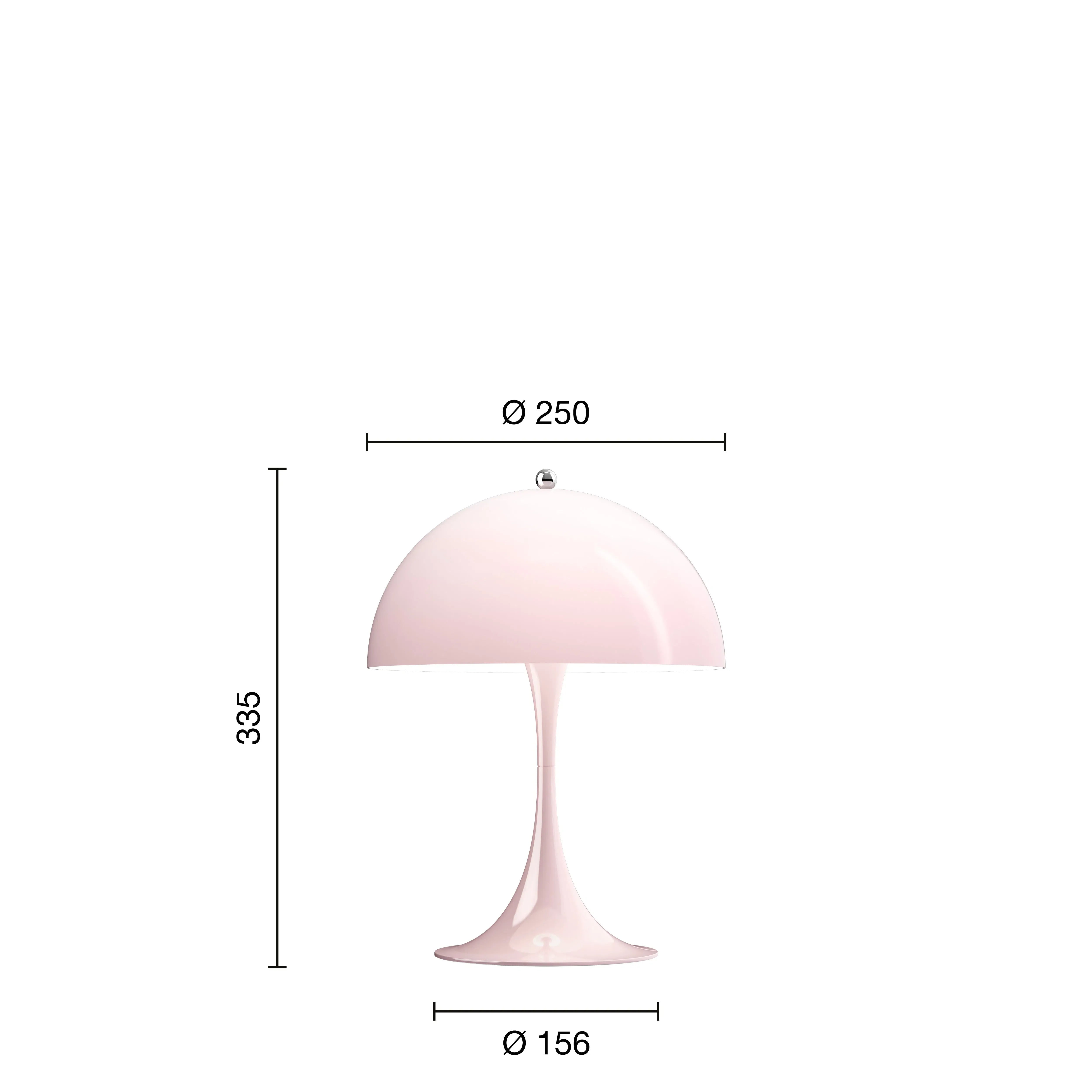 Louis Poulsen Panthella 250 Portable Table Lamp, Pale Rose