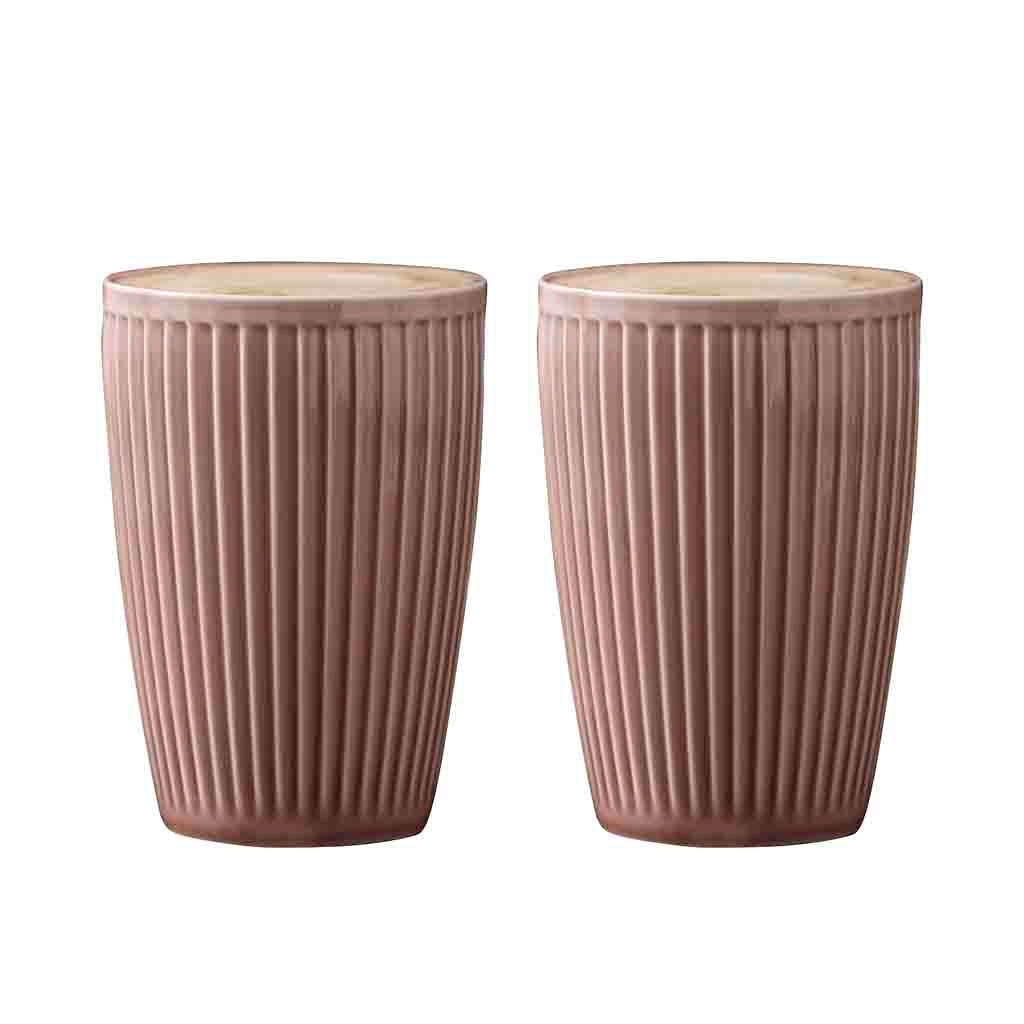 Pillivuyt Plissé Termo Cup 25 Cl Set Of 2, Woodrose