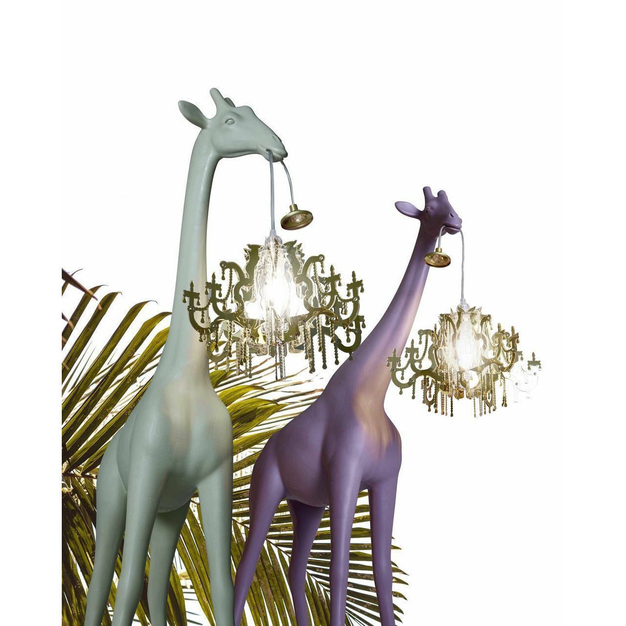 Qeeboo Giraffe In Love Floor Lamp Xs H 1m, Cold Sand