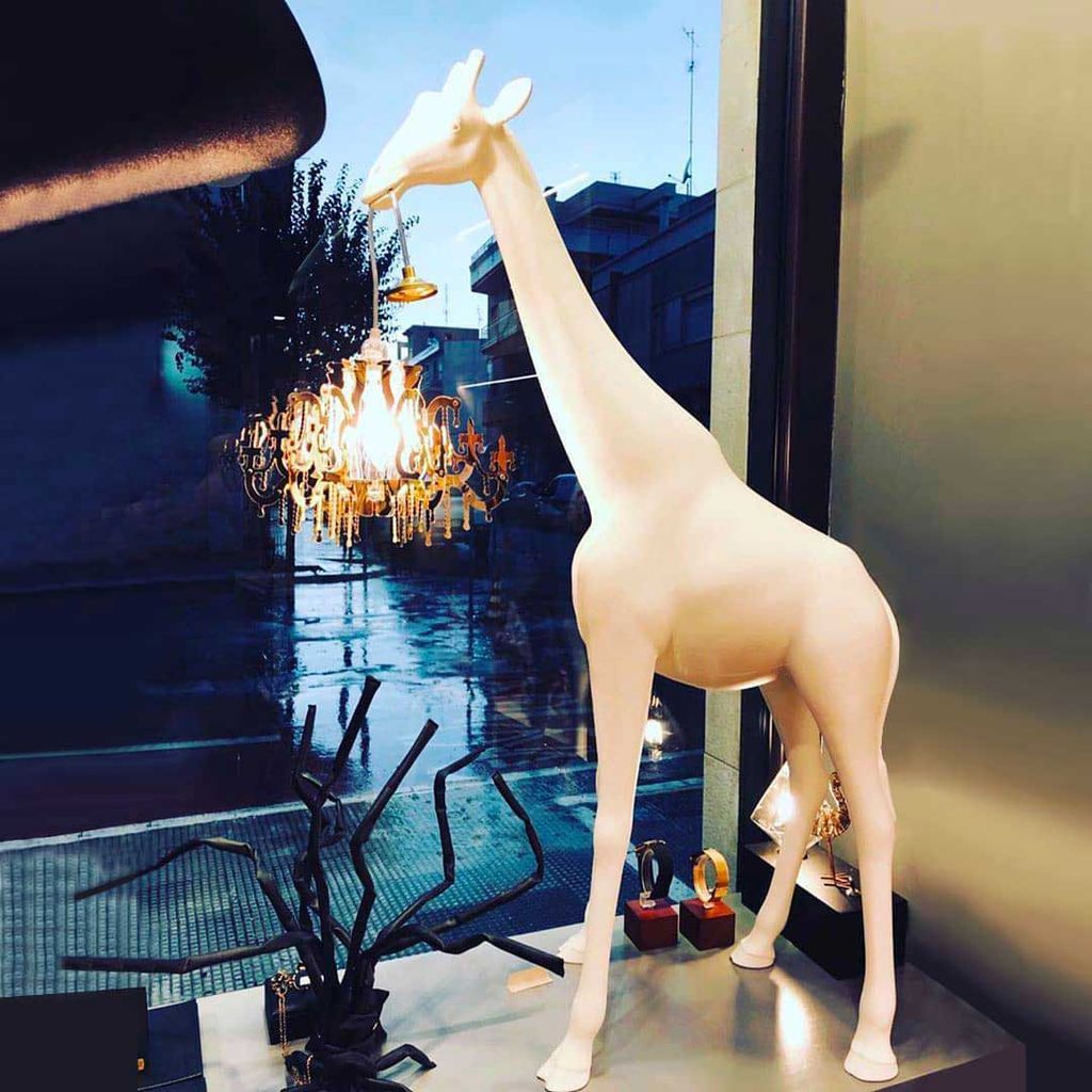 Qeeboo Giraffe In Love Floor Lamp Xs H 1m, White