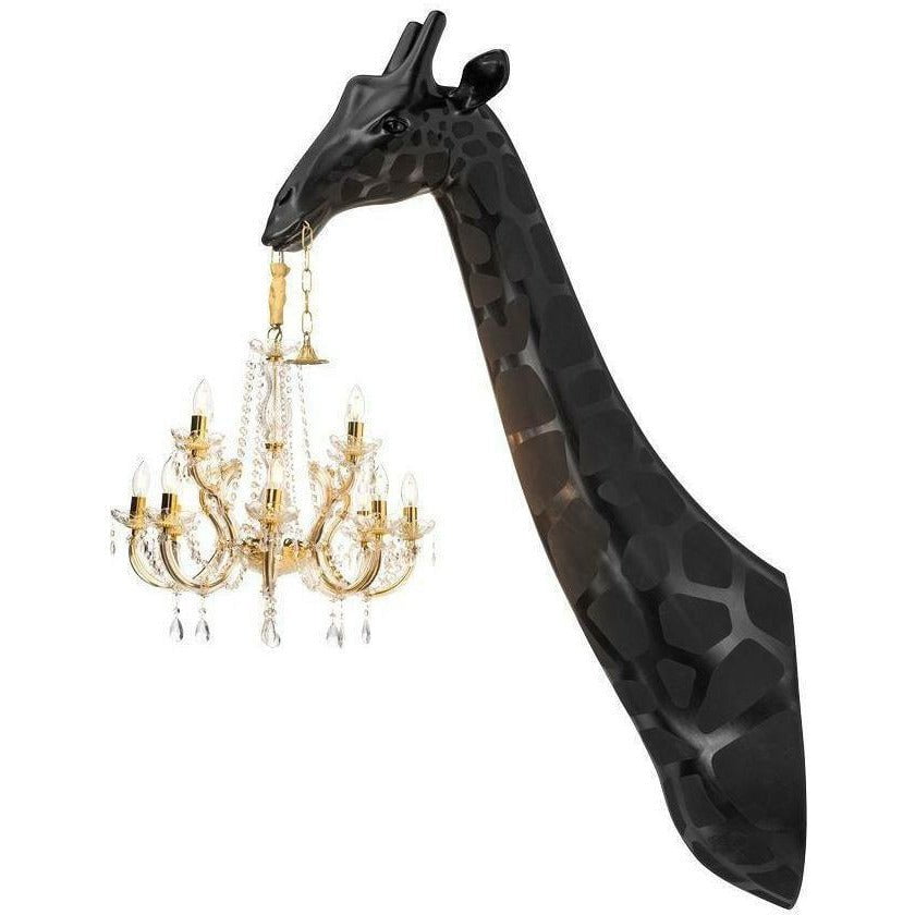 Qeeboo Giraffe In Love Wall Lamp H 1.73m, Black