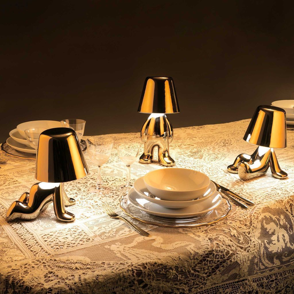 Qeeboo Golden Brothers Table Lamp By Stefano Giovannoni, Bob