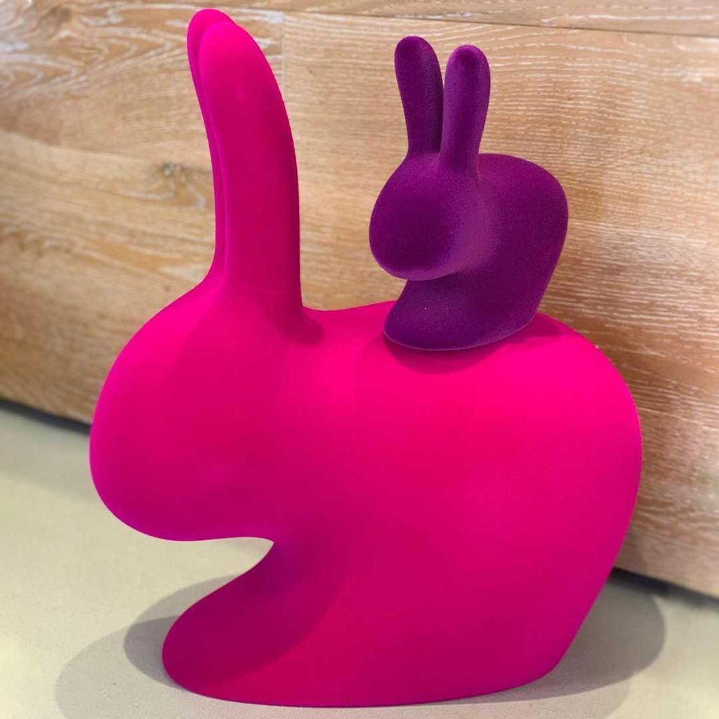 Qeeboo Bunny Chair Velvet Finish, Turquoise