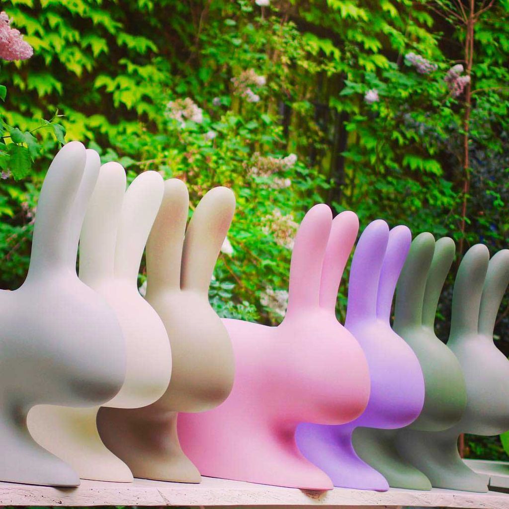 Qeeboo Bunny Chair By Stefano Giovannoni, Light Blue