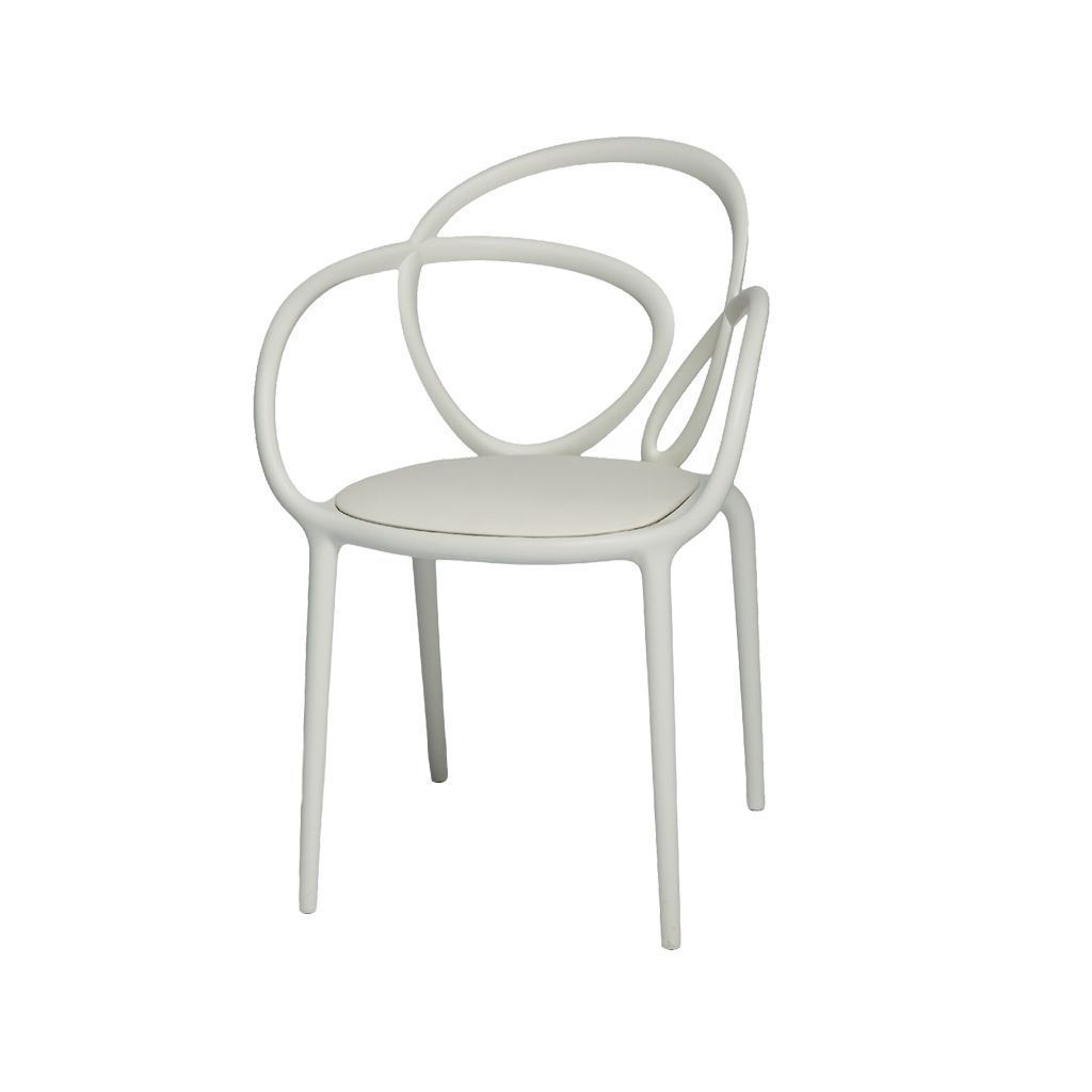 Qeeboo Loop Chair Upholstered Set Of 2, White