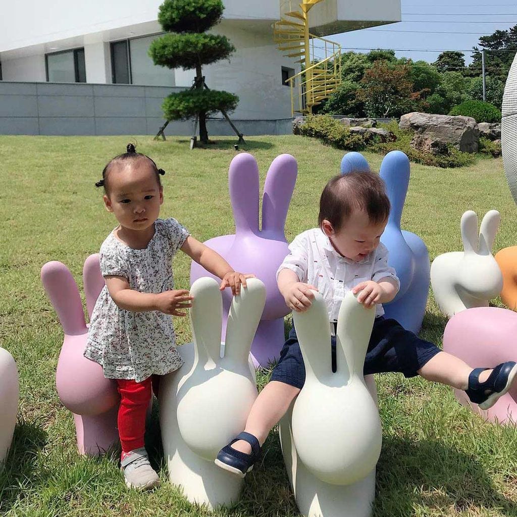 Qeeboo Rabbit Baby Chair, Dove Grey