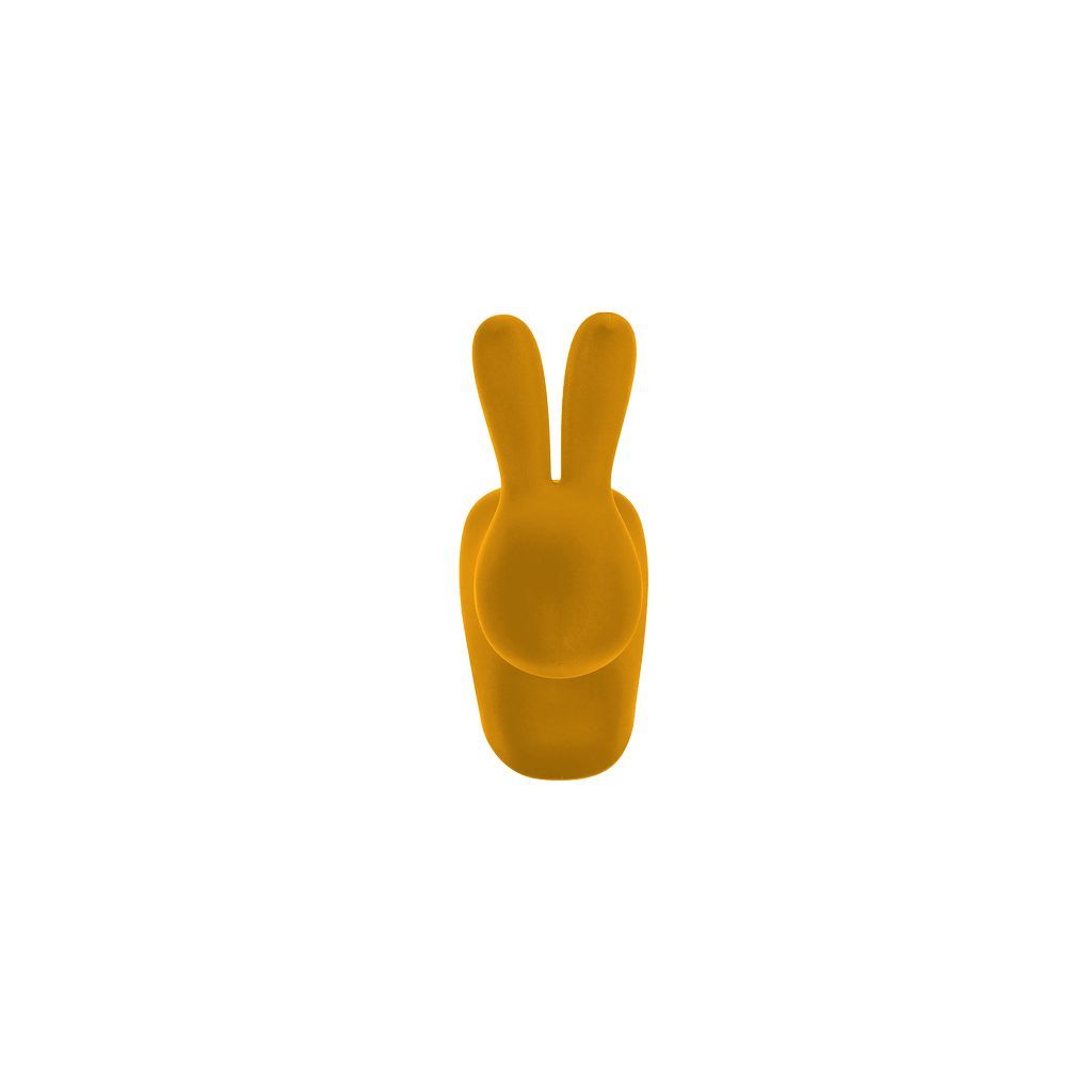 Qeeboo Rabbit Velvet Bookend Xs, Dark Gold