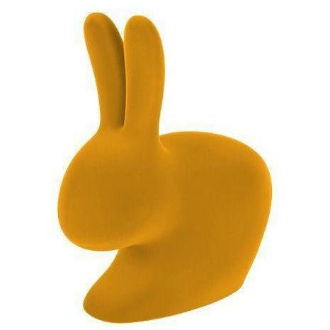 Qeeboo Rabbit Velvet Bookend Xs, Dark Gold