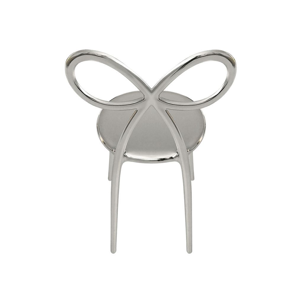 Qeeboo Ribbon Chair Metal Finish By Nika Zupanc, Silver