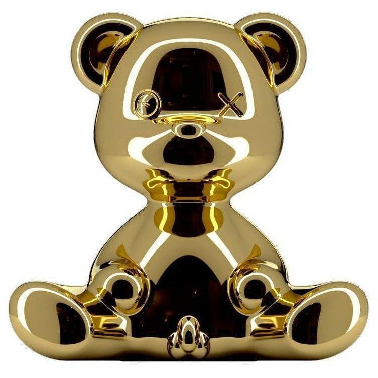 Qeeboo Teddy Boy Table Lamp With Cable Metal Finish, Gold