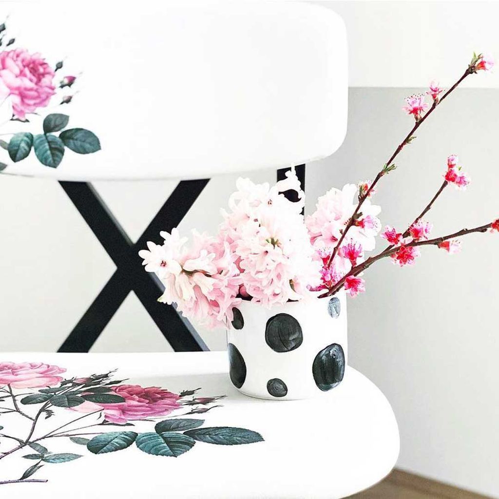 Qeeboo X Chair Upholstered Flowers Set Of 2