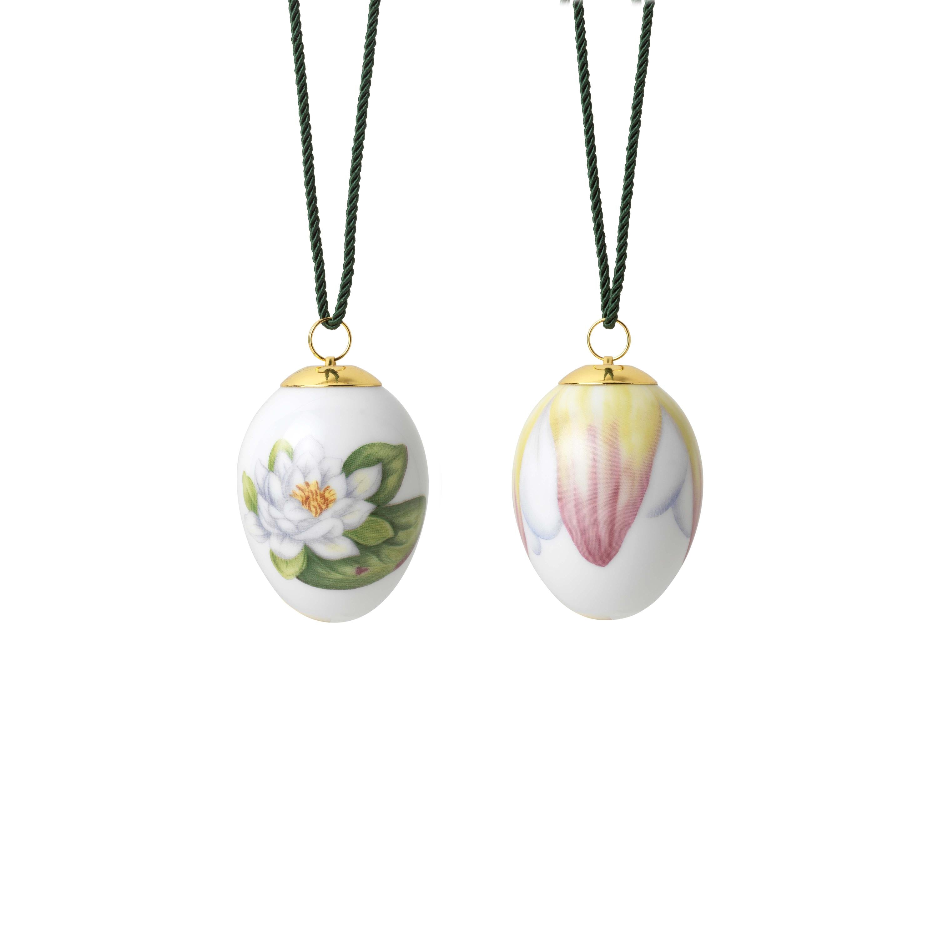 Royal Copenhagen Easter Pendant 2023, Water Lily Buds & Petals 2 Pcs