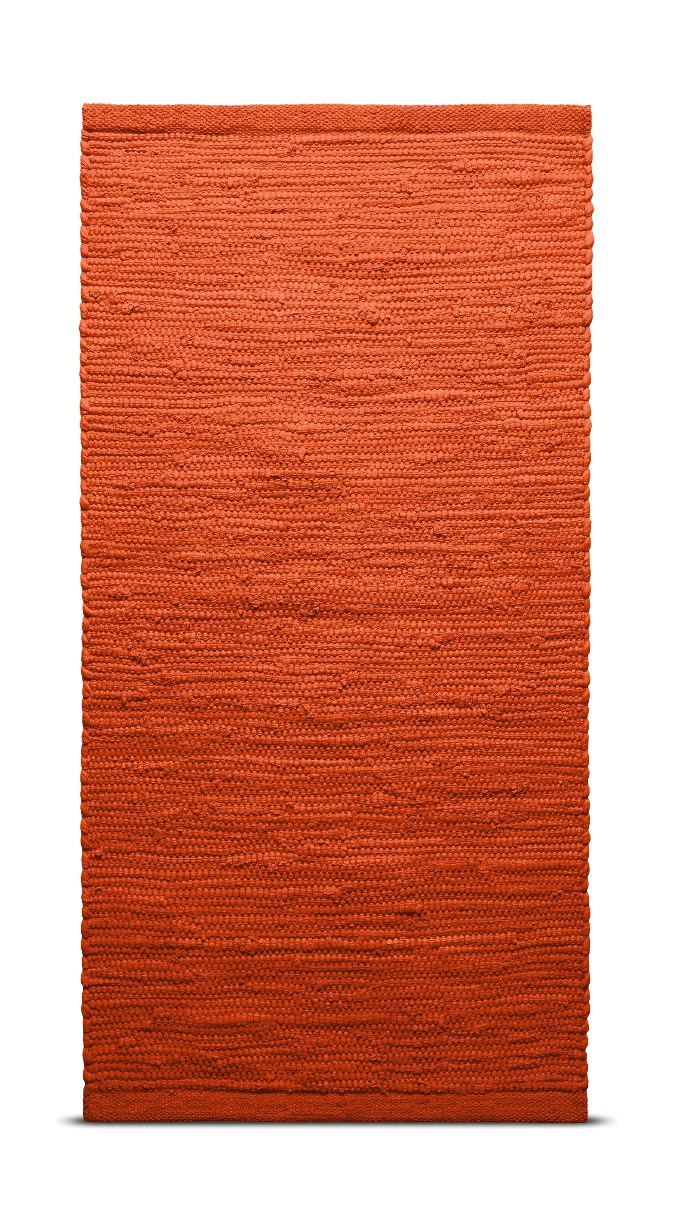 Rug Solid Cotton Rug 60 X 90 Cm, Solar Orange