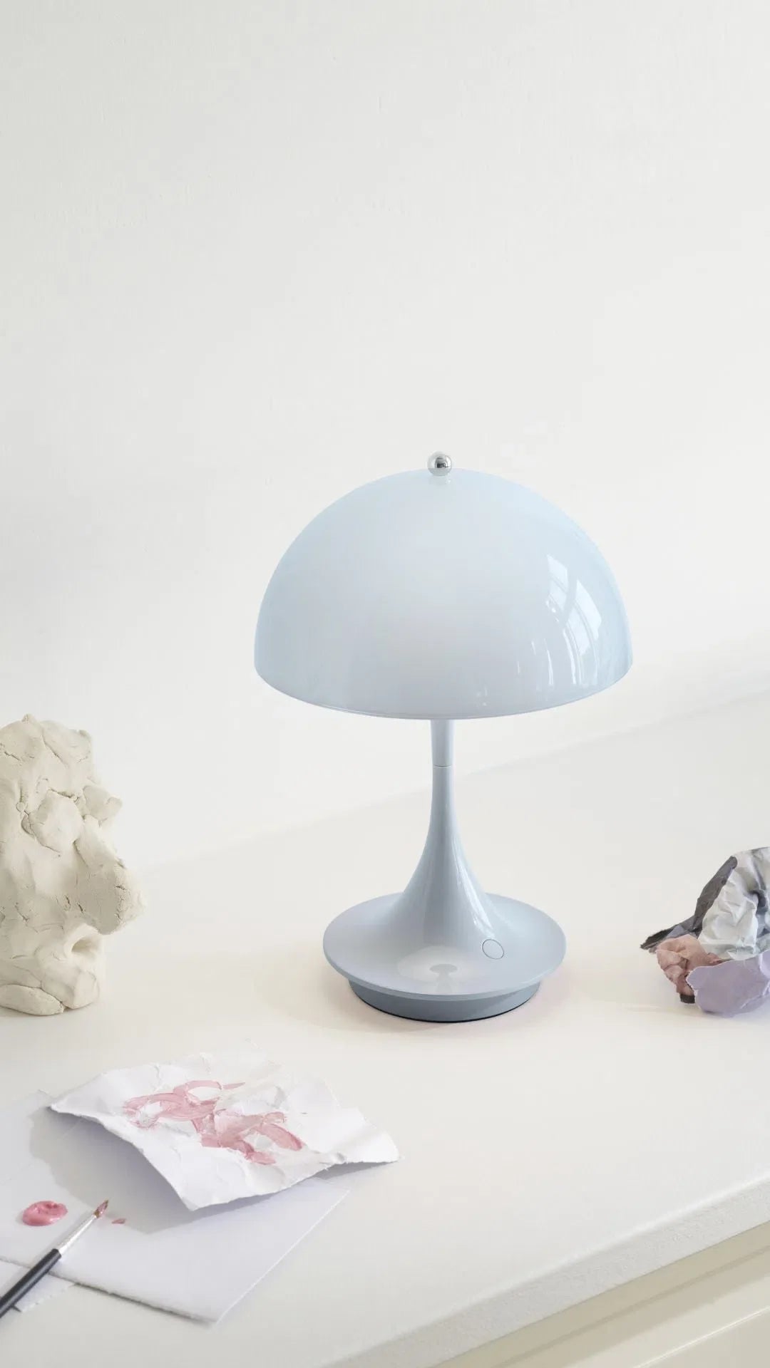 Louis Poulsen Panthella 160 Portable Table Lamp, Pale Blue