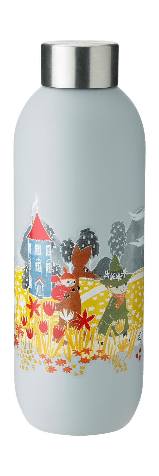 Stelton Keep Cool Water Bottle 0,75 L, Moomin Soft Sky