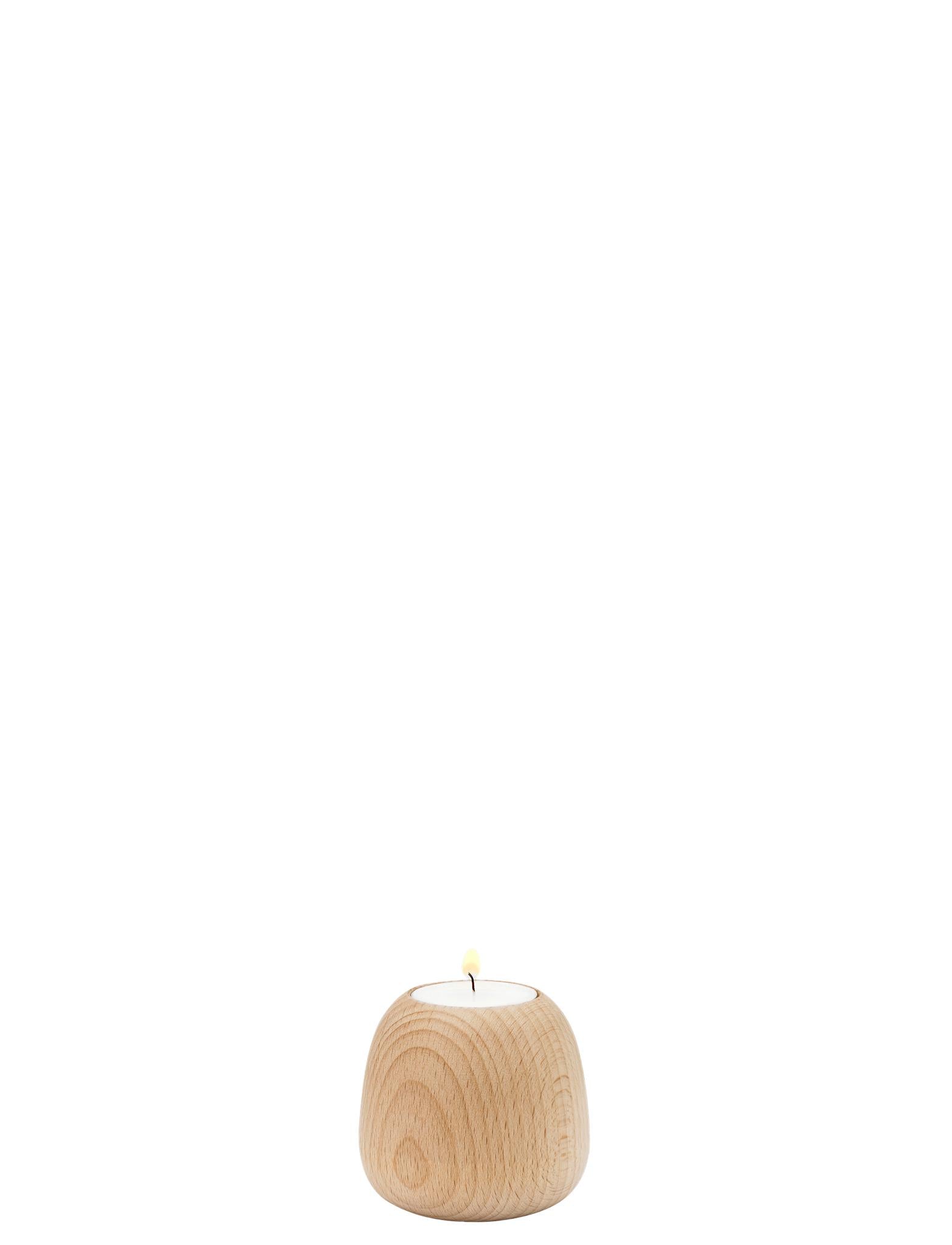 Stelton Ora Candlestick 6,5 Cm, Beech Wood